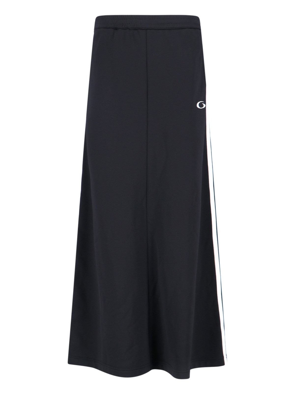 Balenciaga Maxi Logo Skirt In Black