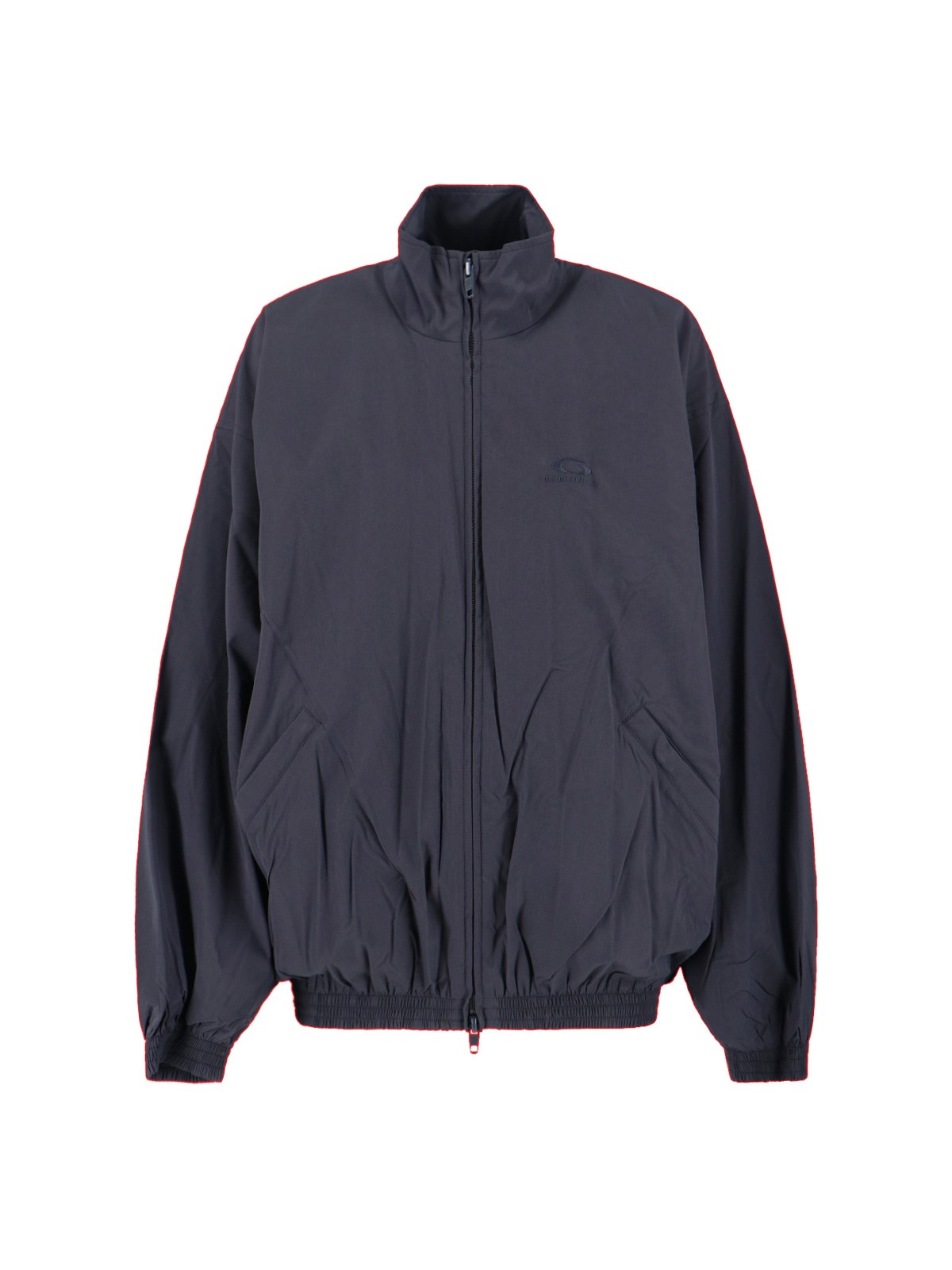 Balenciaga Modern High Collar Jacket Side Pockets In Black