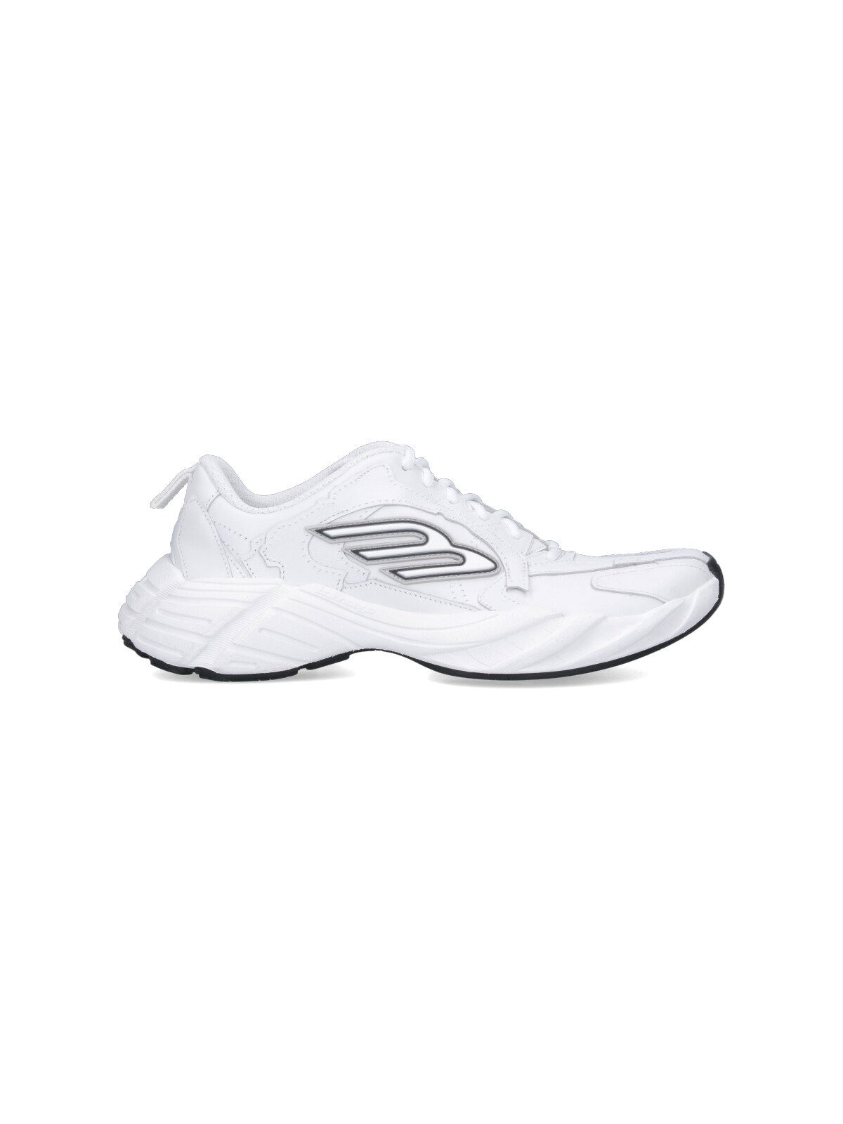 Balenciaga White Cowskin And Polyester Monday Shoe Sneakers