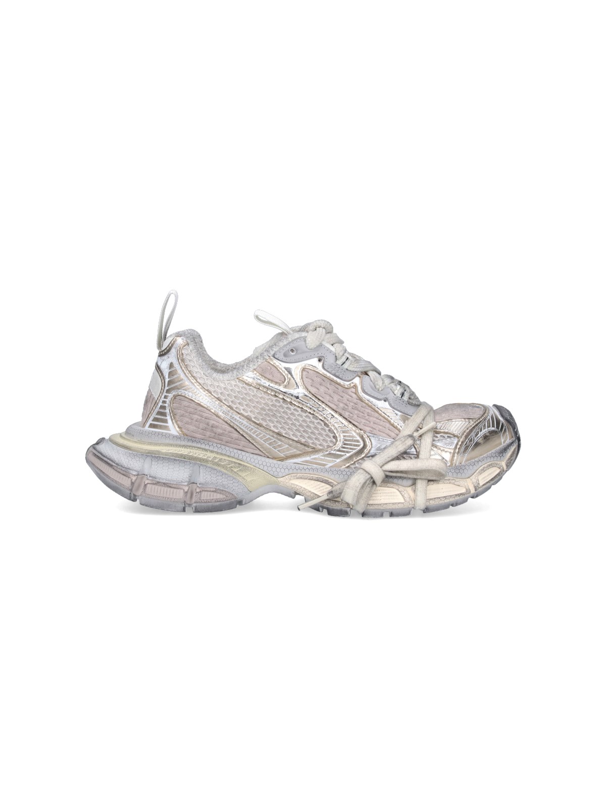 Balenciaga Eggshell Polyurethane Sneakers In Gray