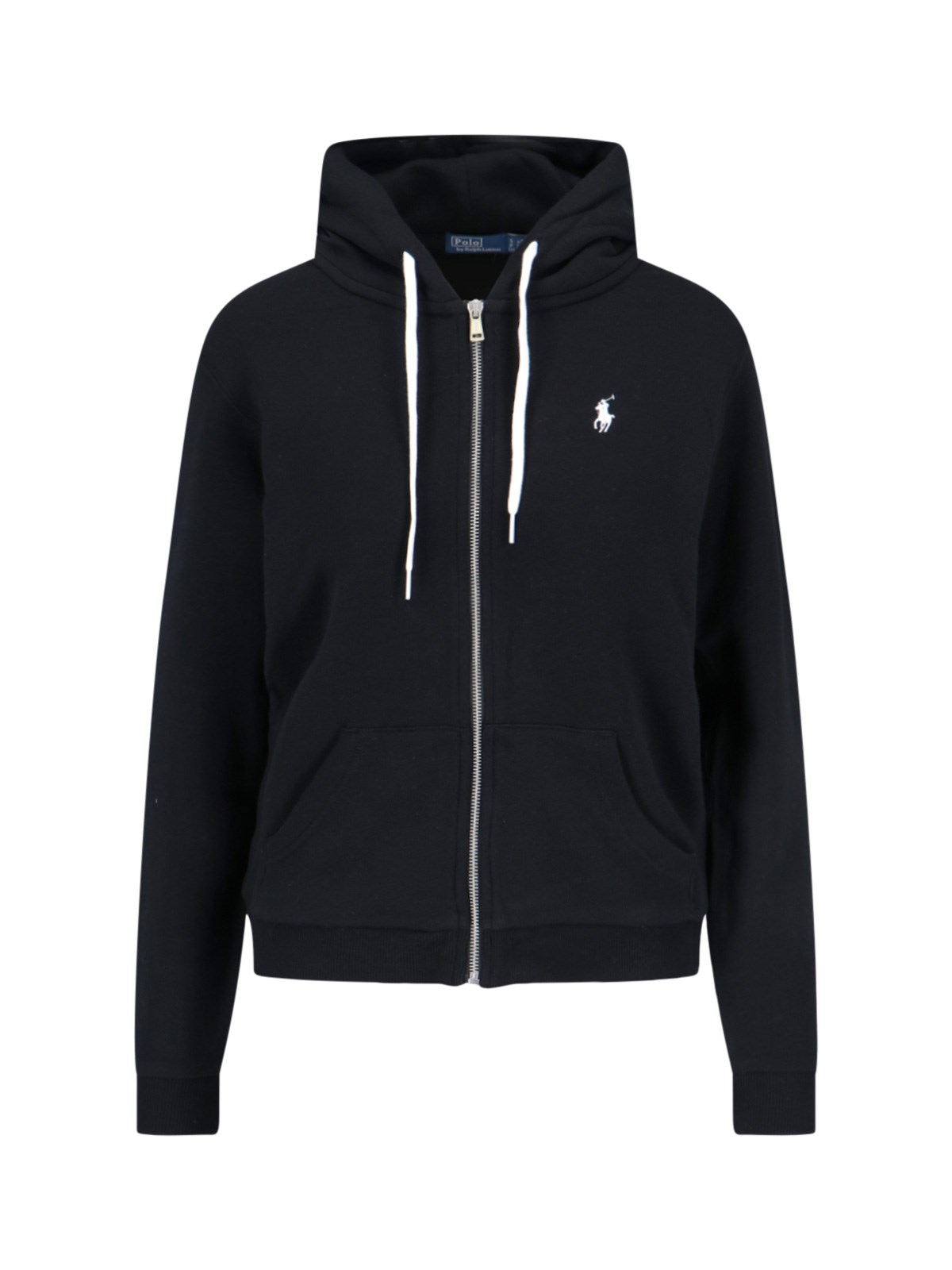 Polo Ralph Lauren Felpa In Misto Cotone Nero Donna In Black
