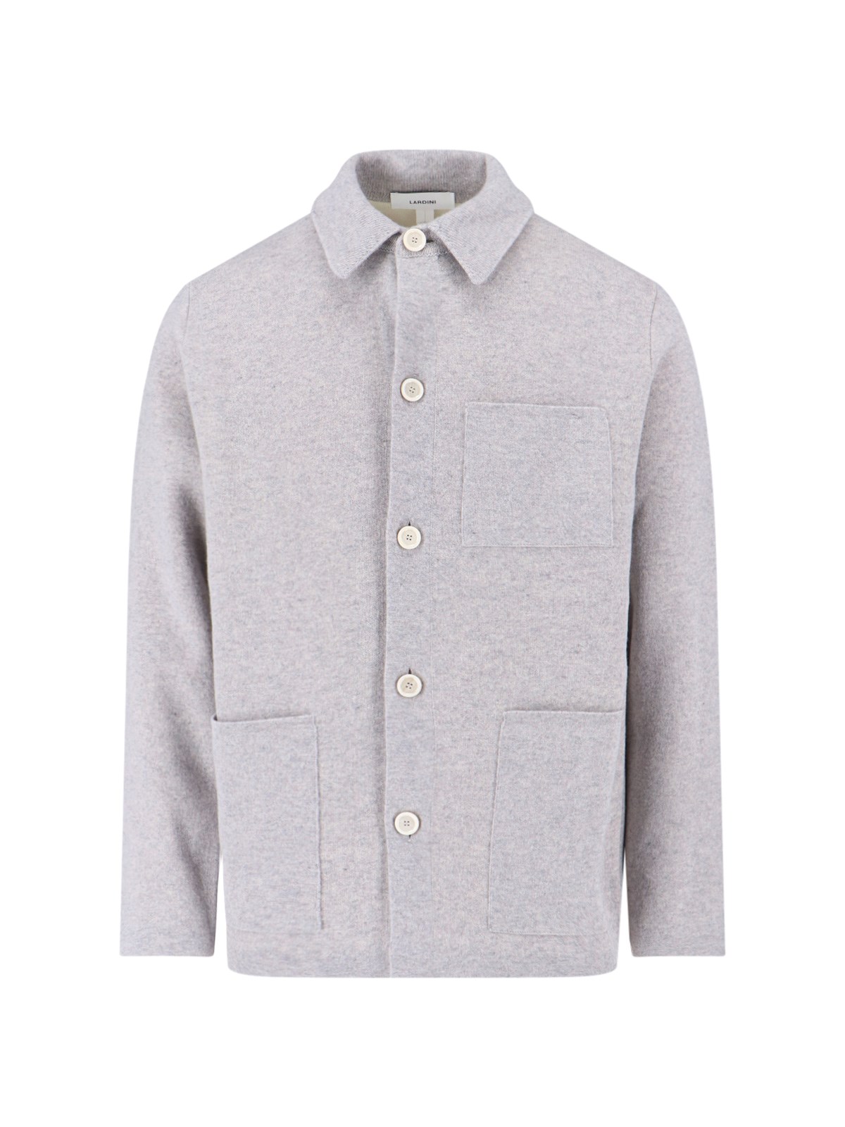 Lardini Versatile Jacket With Chest And Side Pockets In Gray