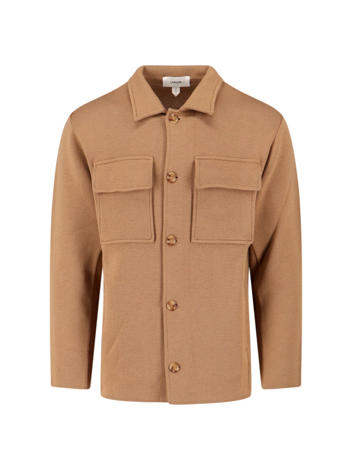 Lardini Relaxed Fit Jacket Front Pockets In Brown