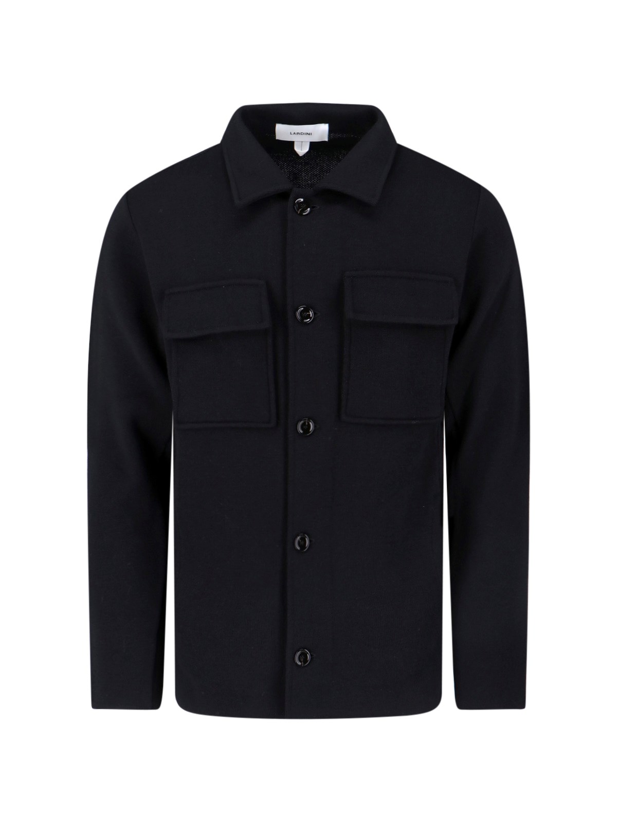 Lardini Relaxed Fit Jacket Front Pockets In Black