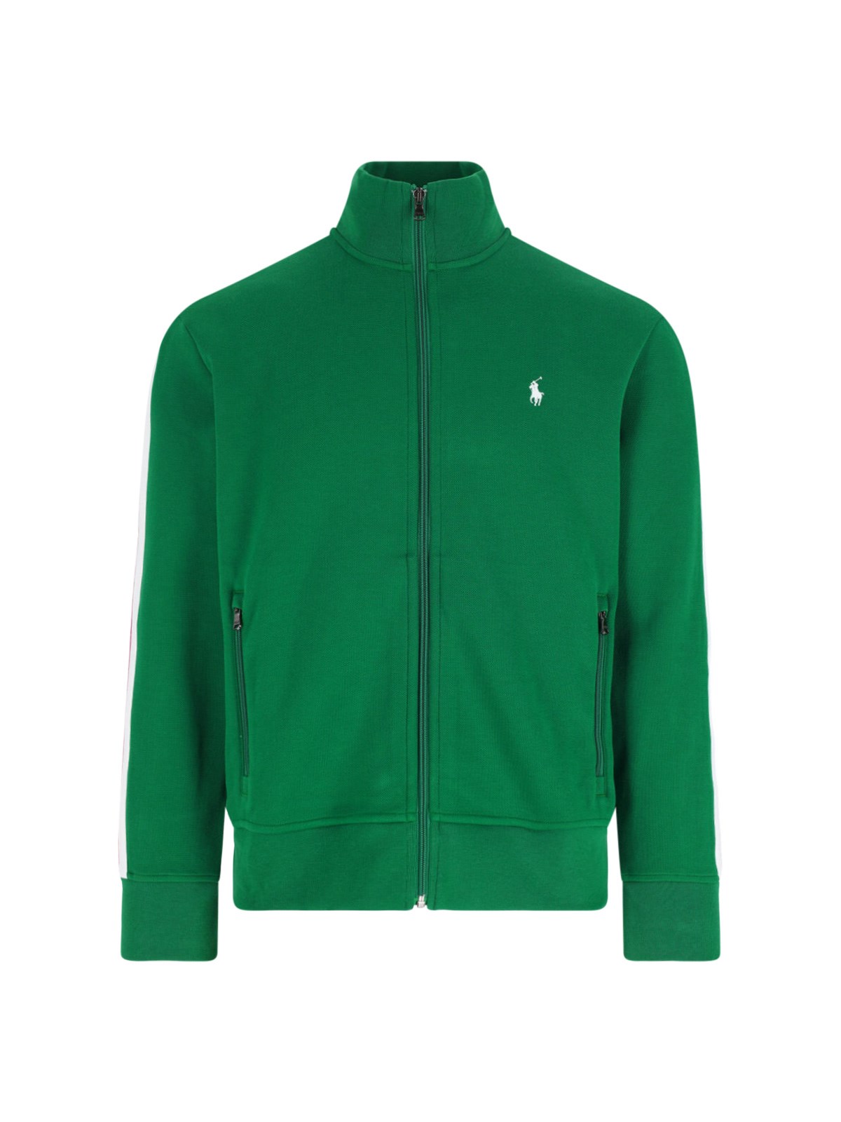 Polo Ralph Lauren Ribbed Cuffs Side Pockets Contrast Stripe Detail
