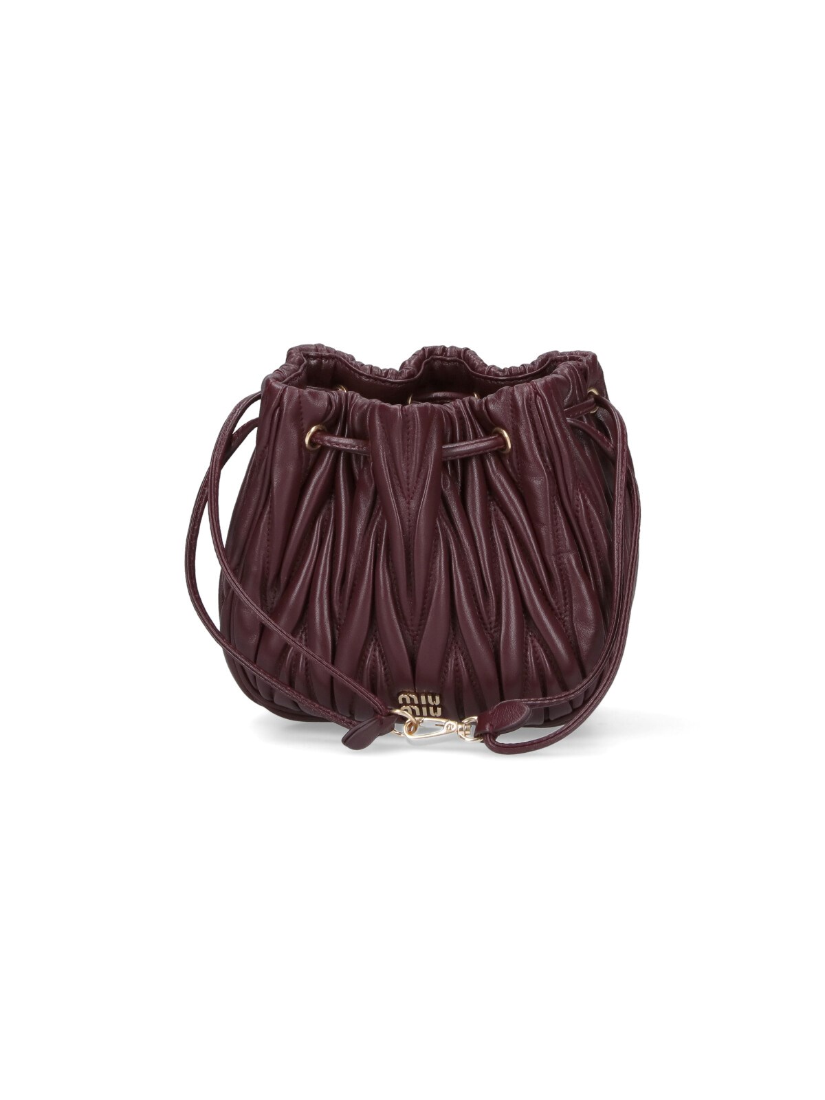 Miu Miu Logo Pouch In Red