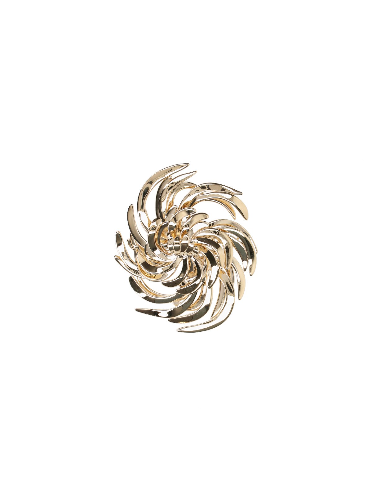 Miu Miu Metal Brooch In Gold
