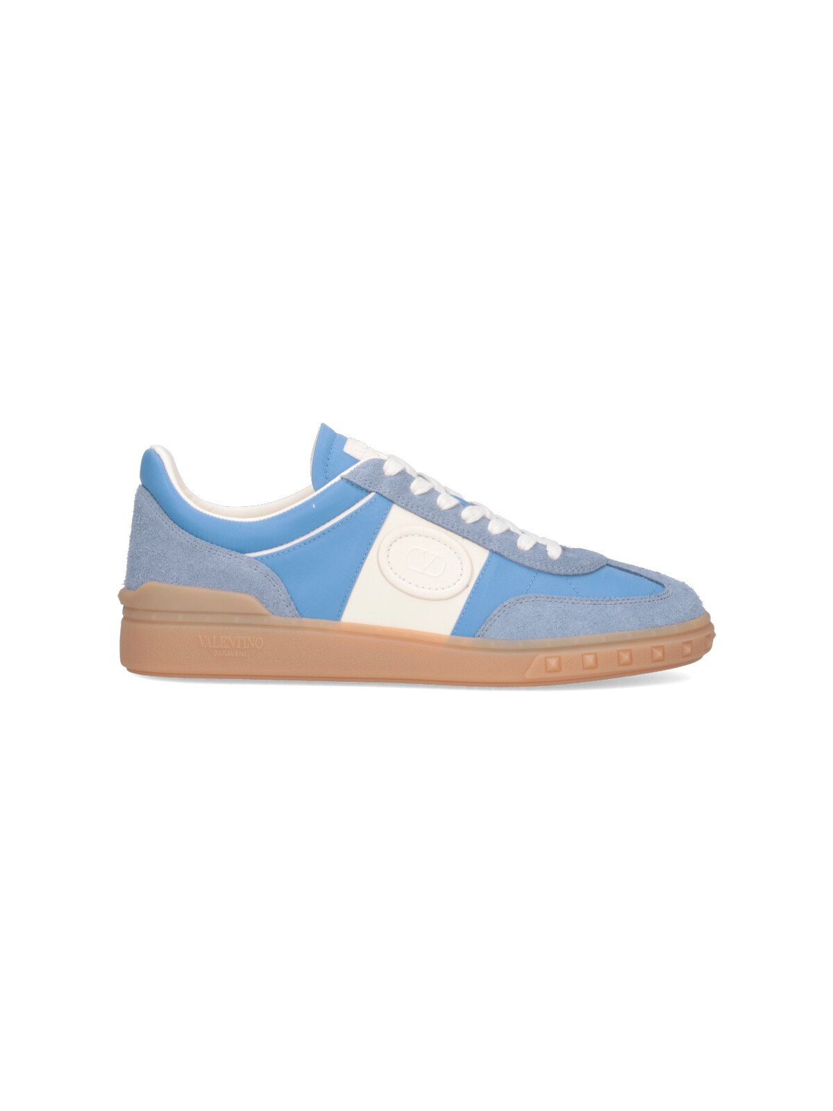 Valentino Upvillage Suede-trimmed Leather Sneakers