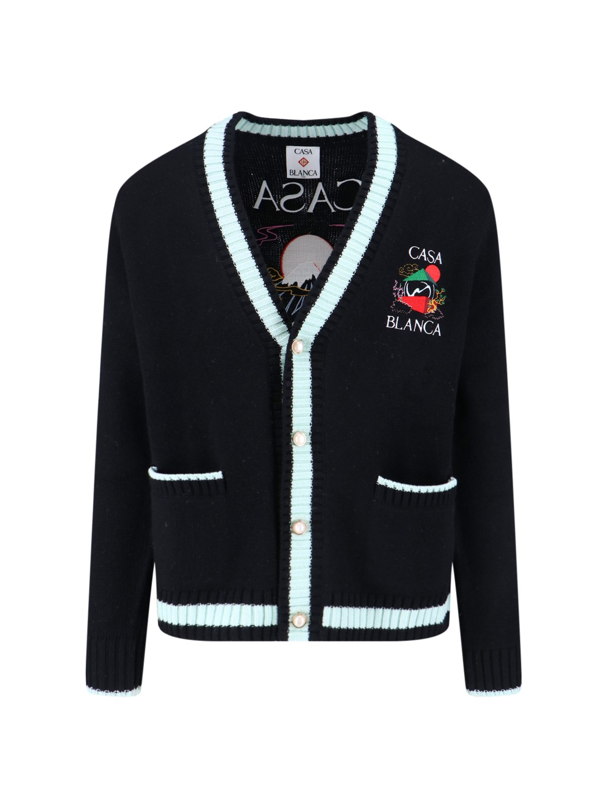 Casablanca 'casa Mountain Temple' Cardigan In Black