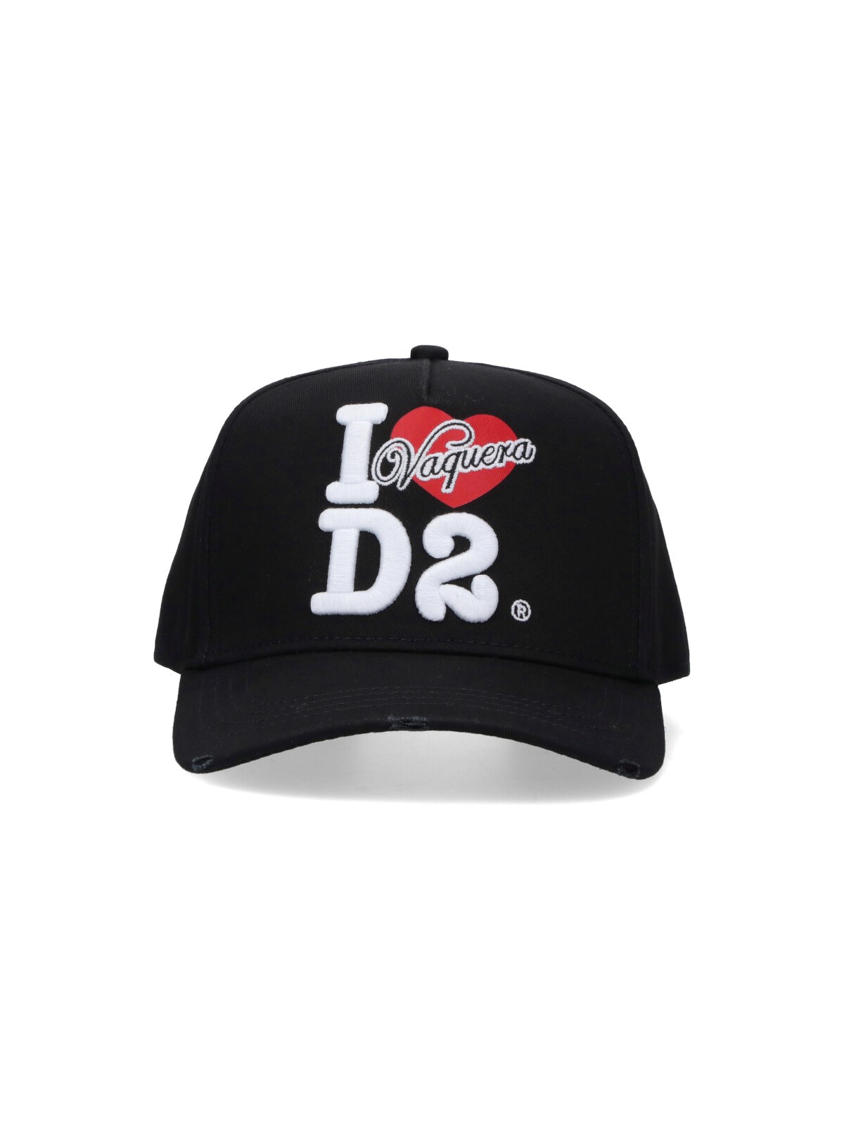 Dsquared2 Distressed Logo-detail Baseball Cap In Black