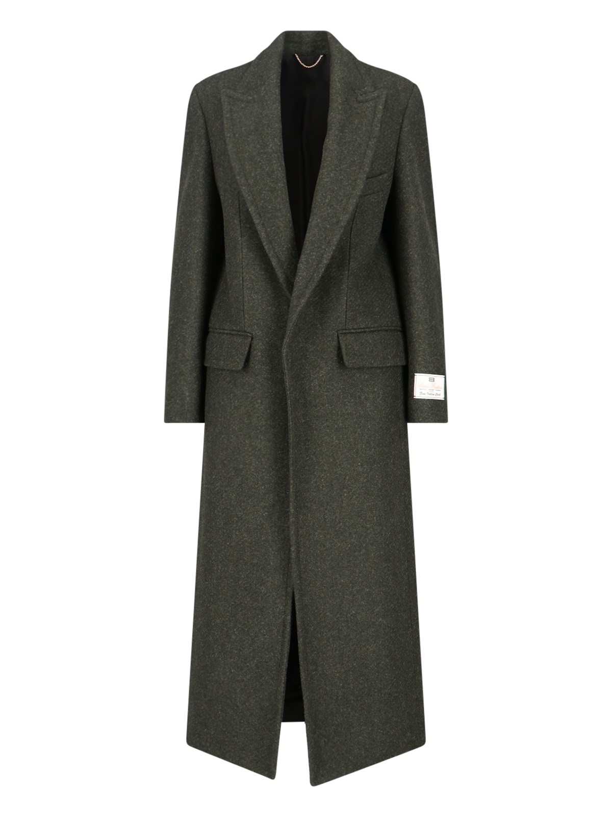 Victoria Beckham Long Length Jacket Flap Pockets In Green