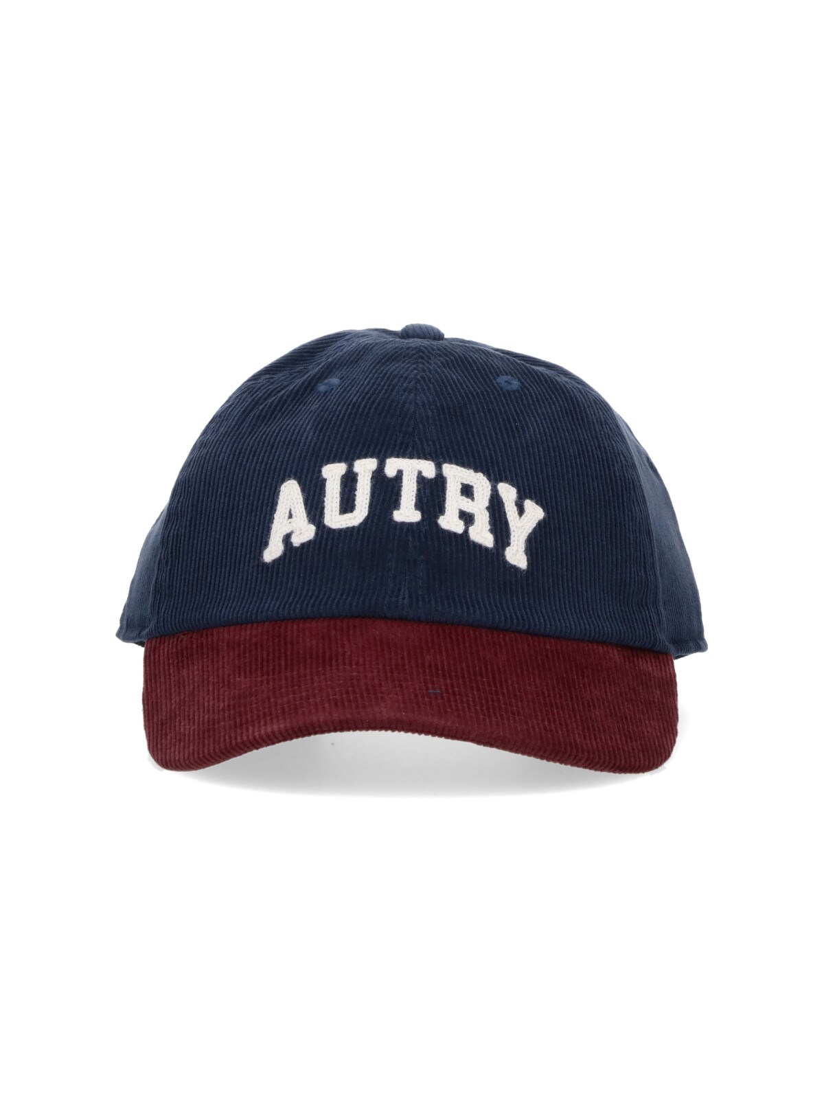 Autry Two-tone Corduroy Baseball Cap In Blue