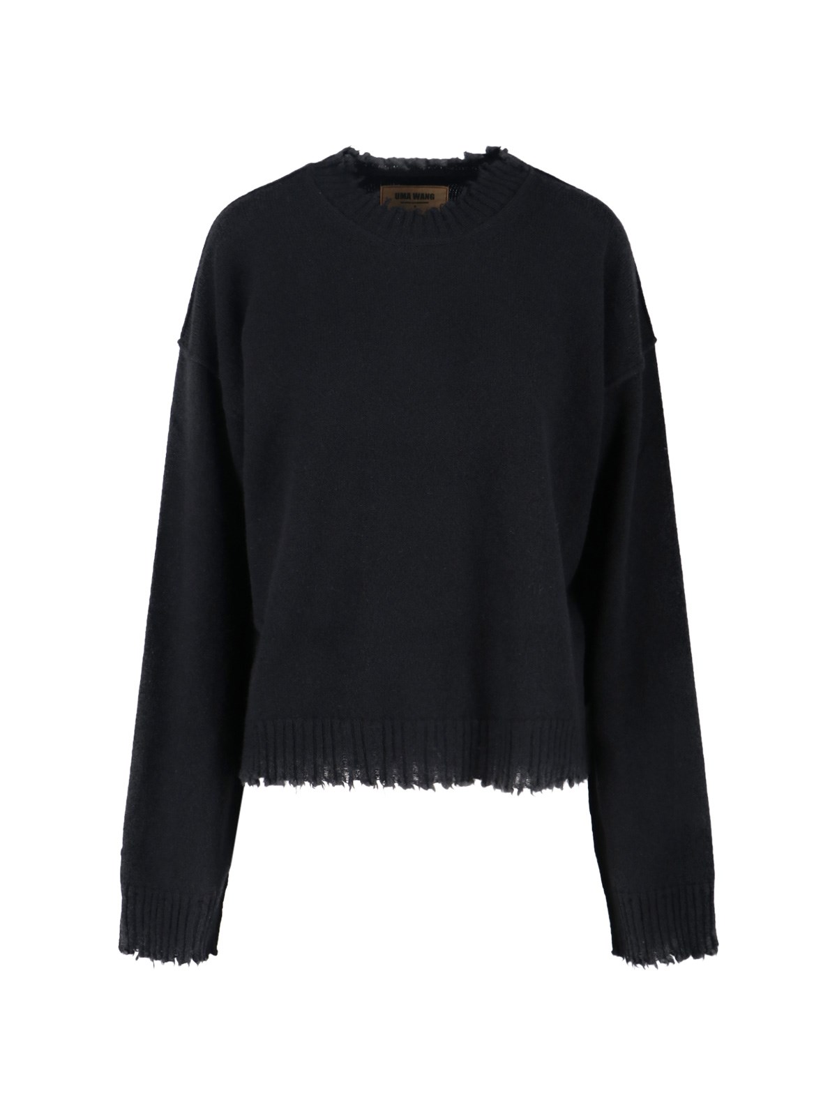 Uma Wang Round Neck Sweater In Black