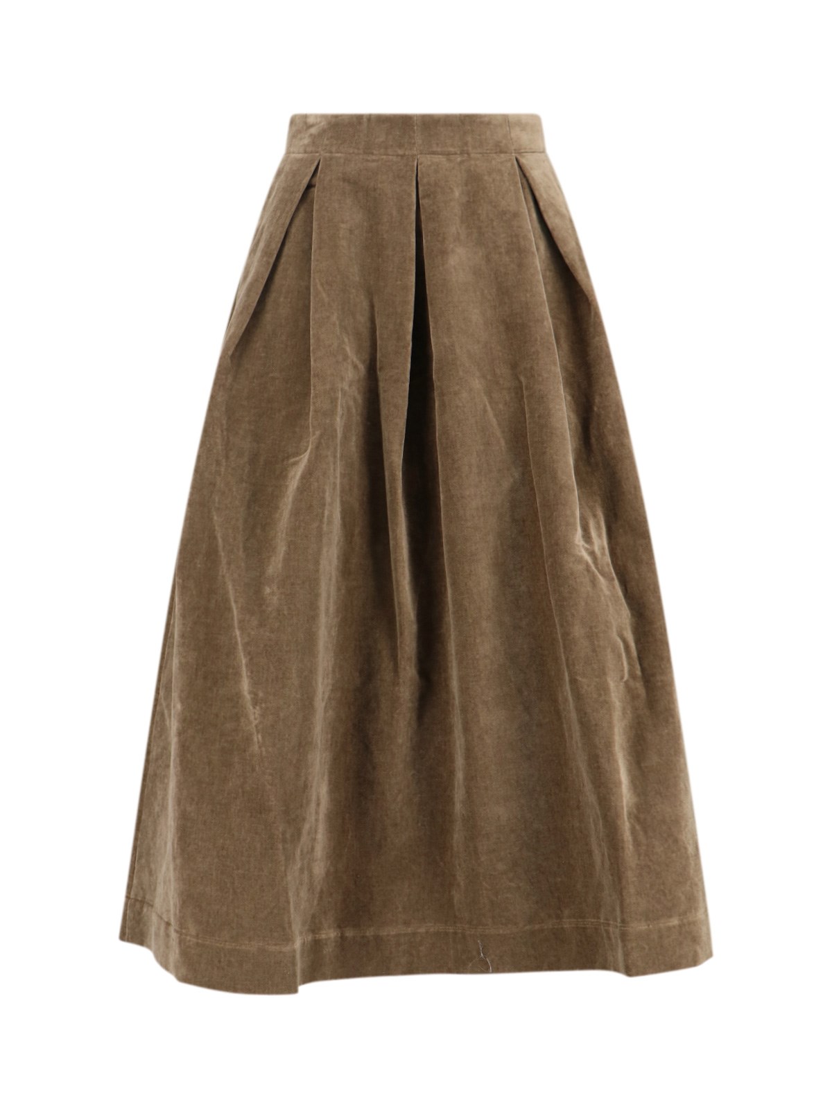 Uma Wang Pleated Midi Skirt In Green