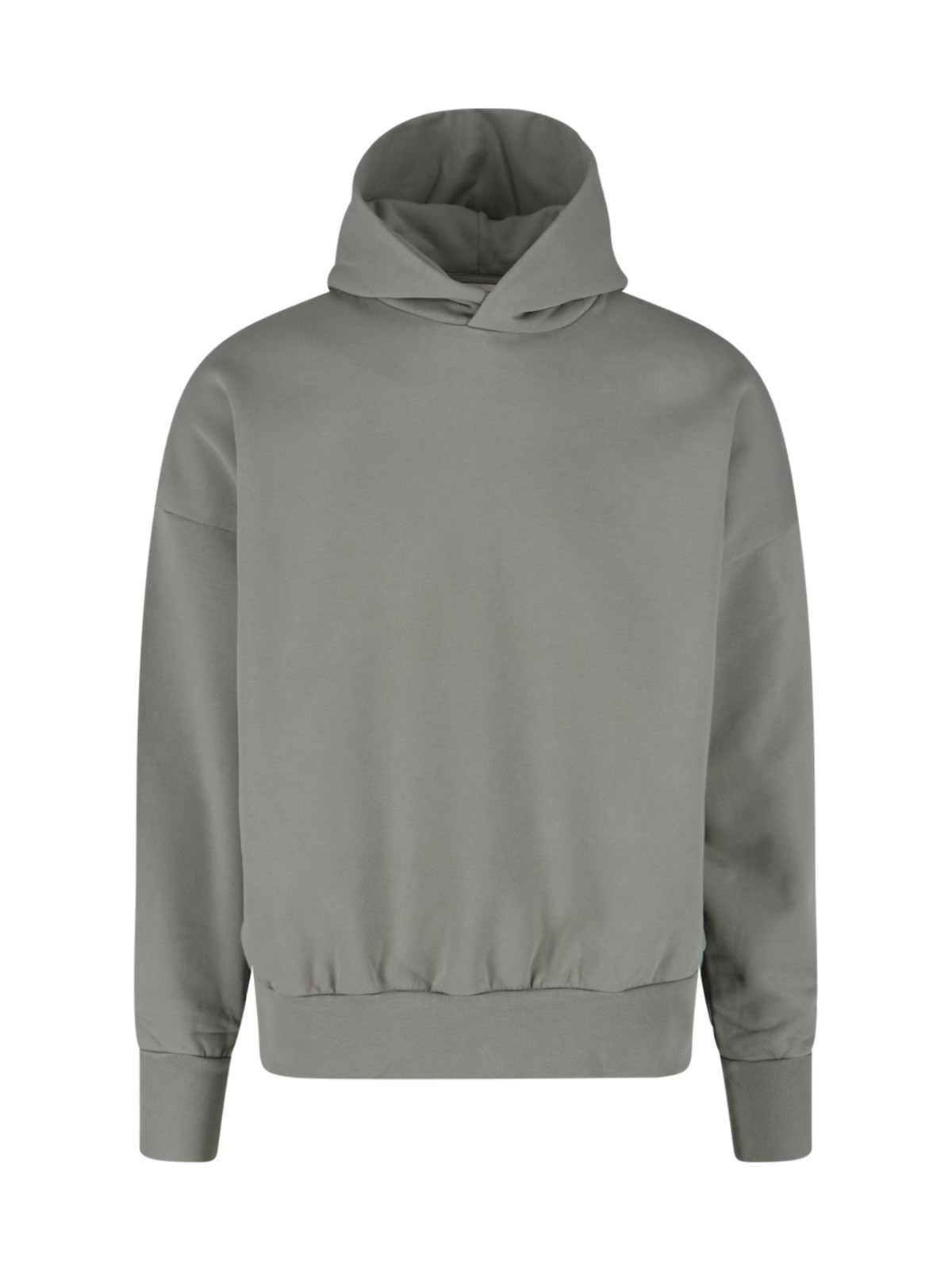 Fear Of God Hooded Sweatshirt With Ribbed Cuffs And Hem In Green