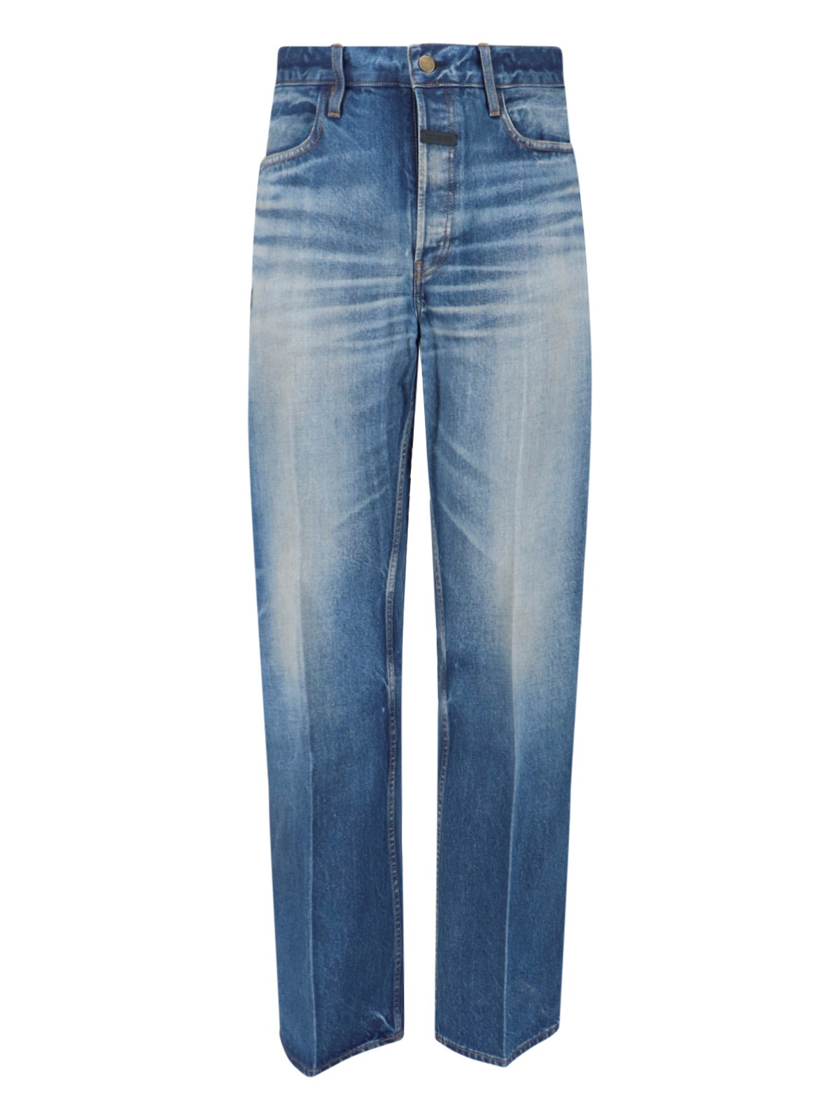 Fear Of God Straight Five-pocket Trousers Featuring Belt Loops In Blue