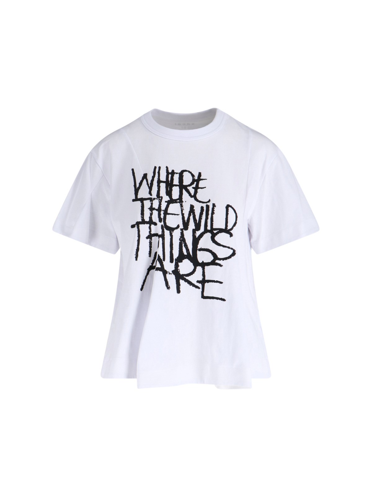Sacai Where The Wild Things Are Cotton Jersey T-shirt In White