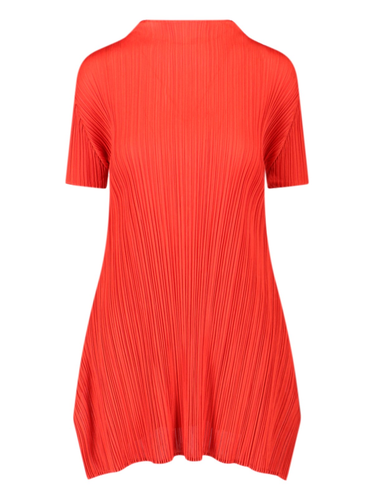 Pleats Please Pleated Midi Dresses In Red