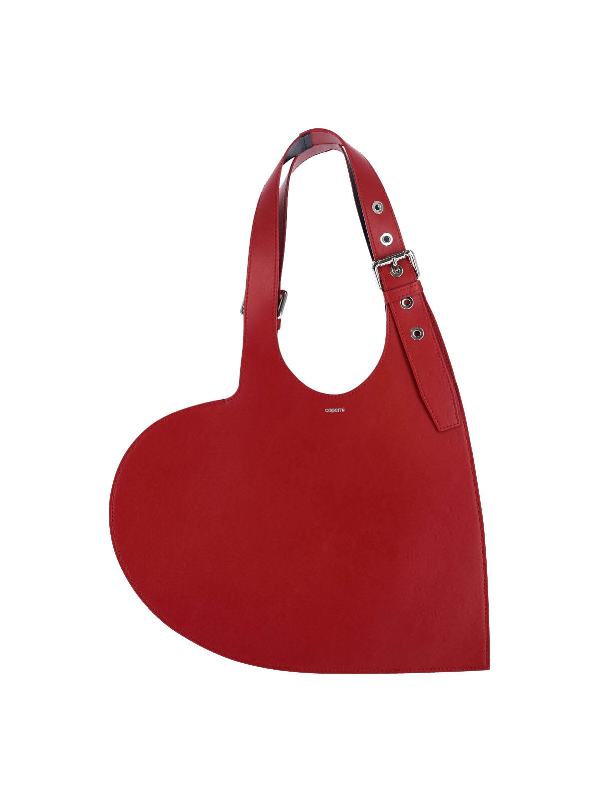 Coperni Red Belt Heart Tote In Red