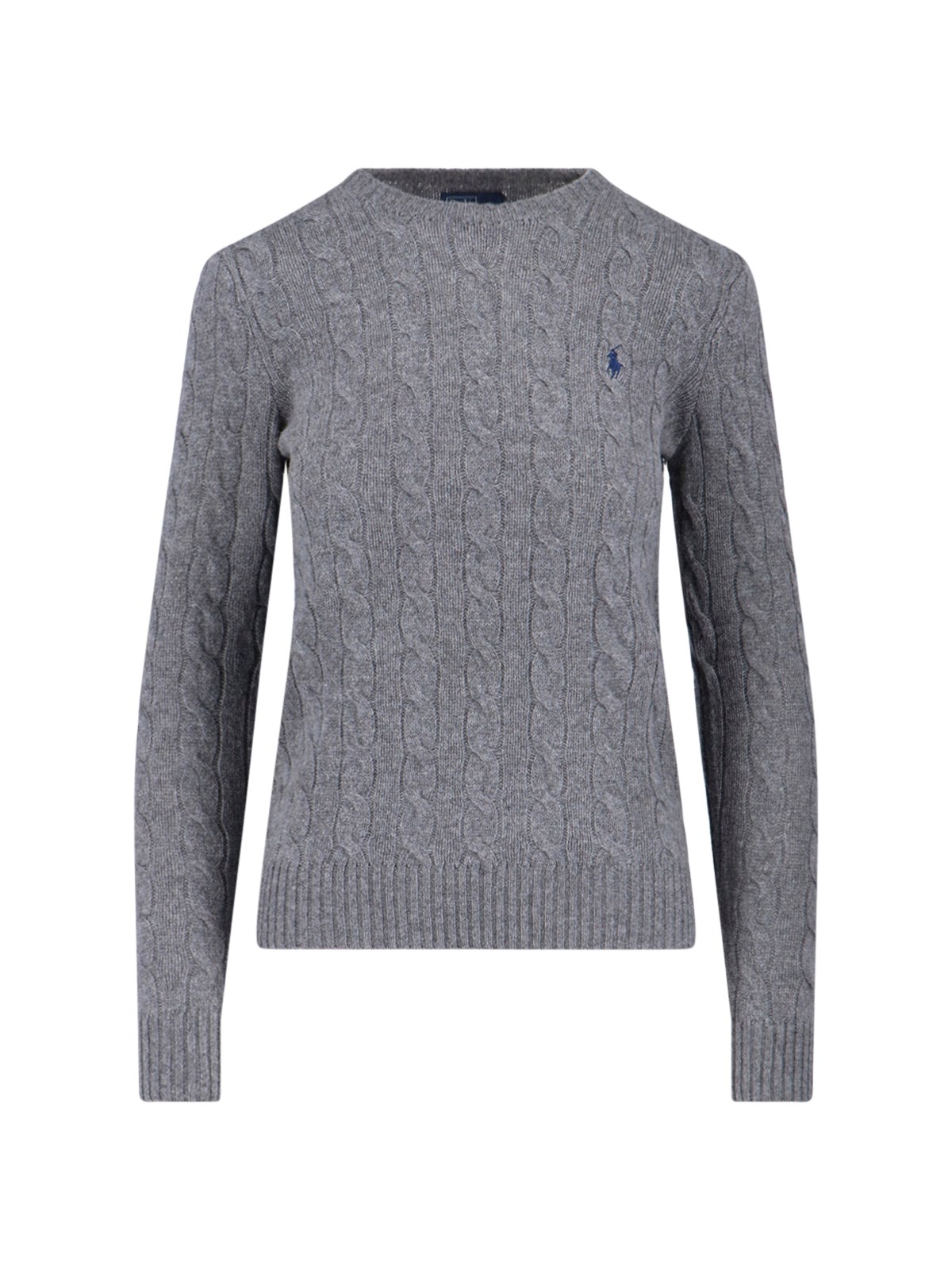 Polo Ralph Lauren Ralph Lauren Gray Wool And Cashmere Cable-knit Sweater In Gray