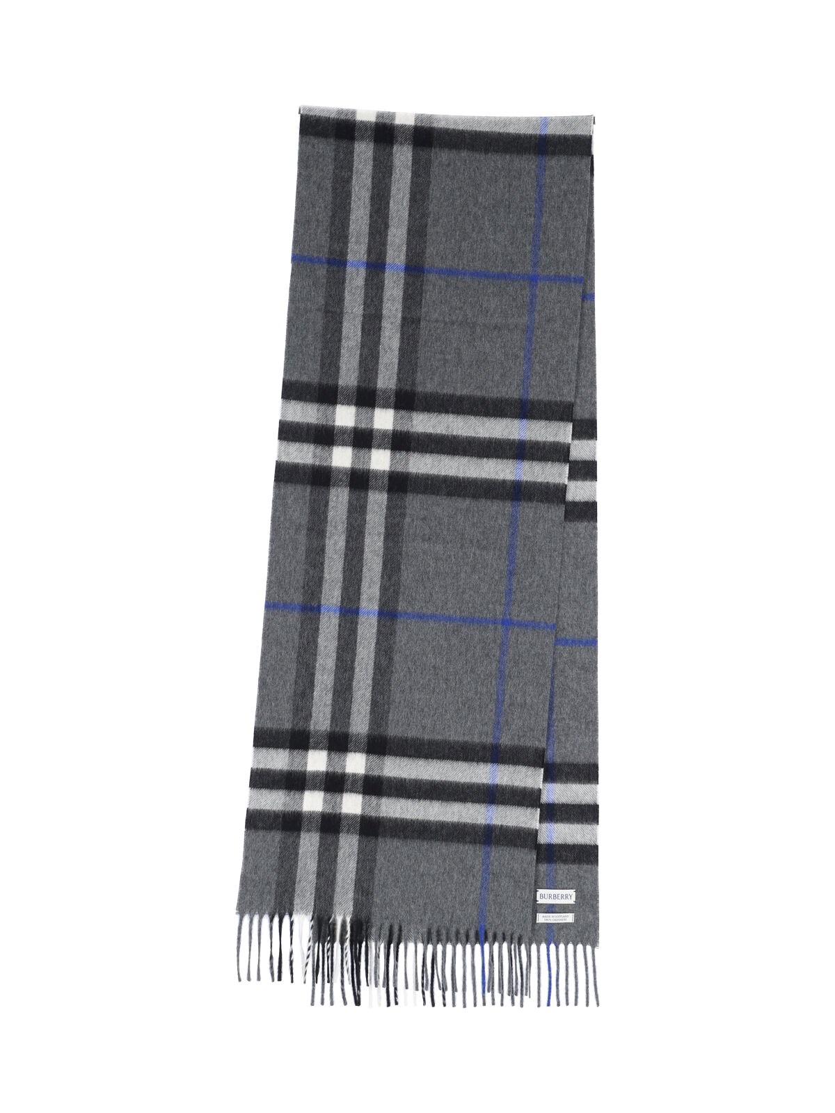 Burberry Check Scarf In Gray