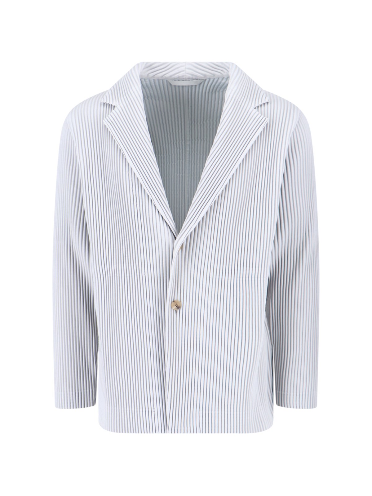 Homme Plisse 'basics' Blazer In Blue