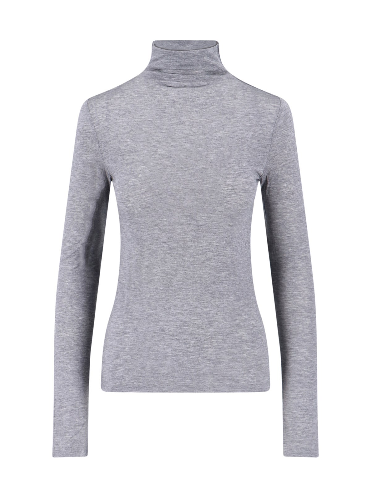 Calvin Klein Wool Blend Top In Gray