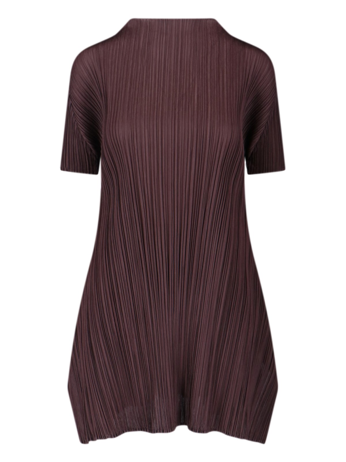 Pleats Please Pleated Midi Dresses In Brown