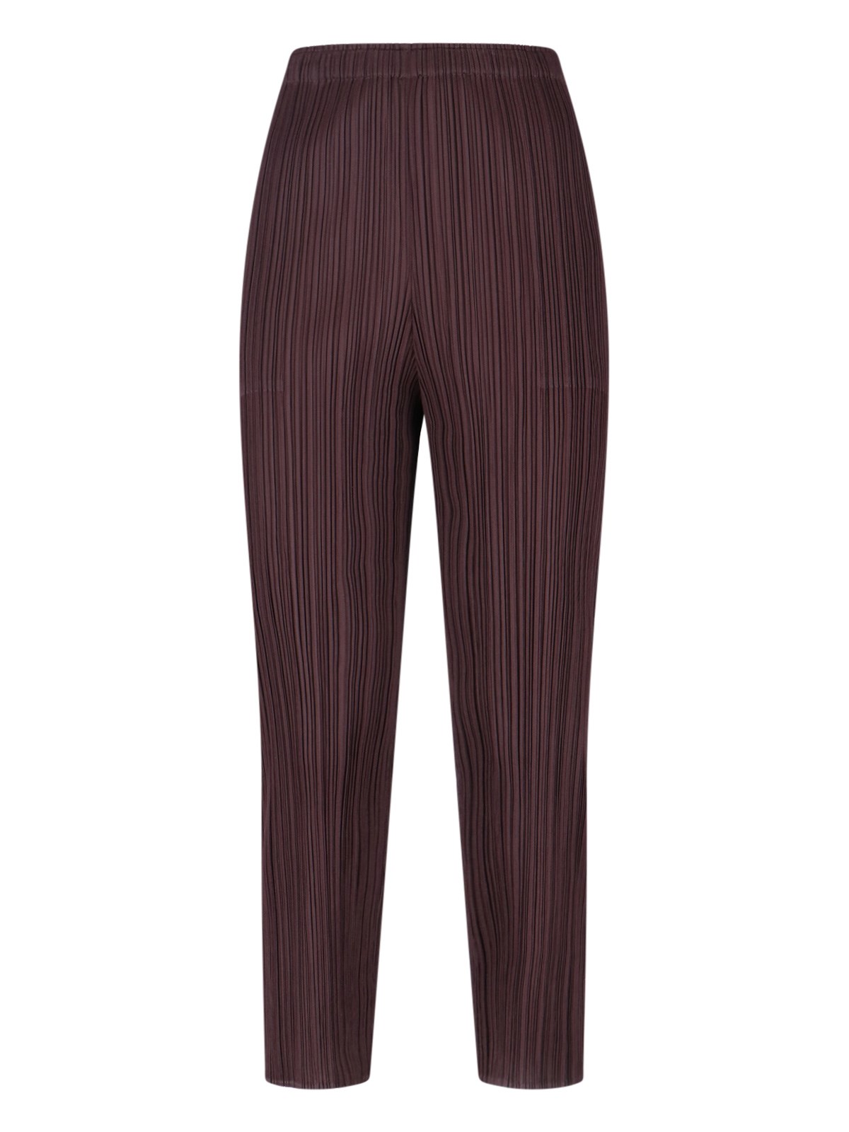 Pleats Please Straight Pants In Brown
