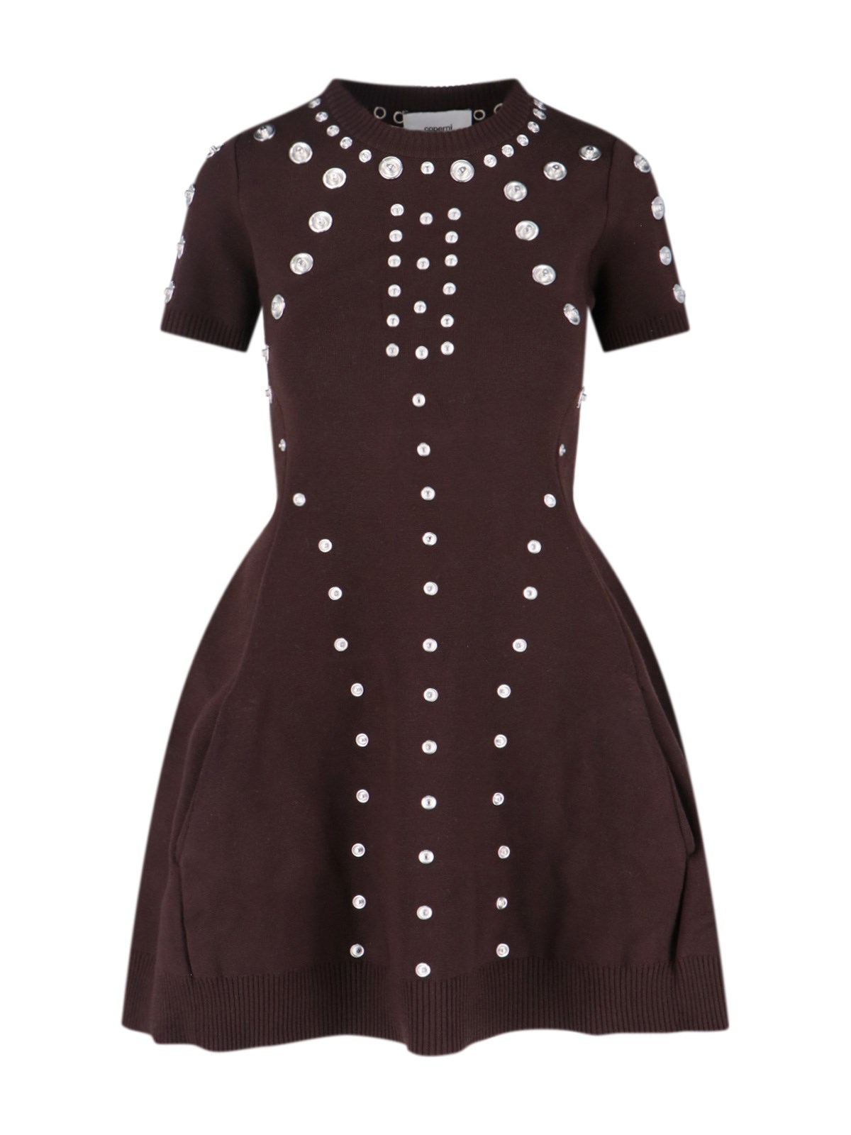 Coperni Donna Marrone Abito Midi "Snap"