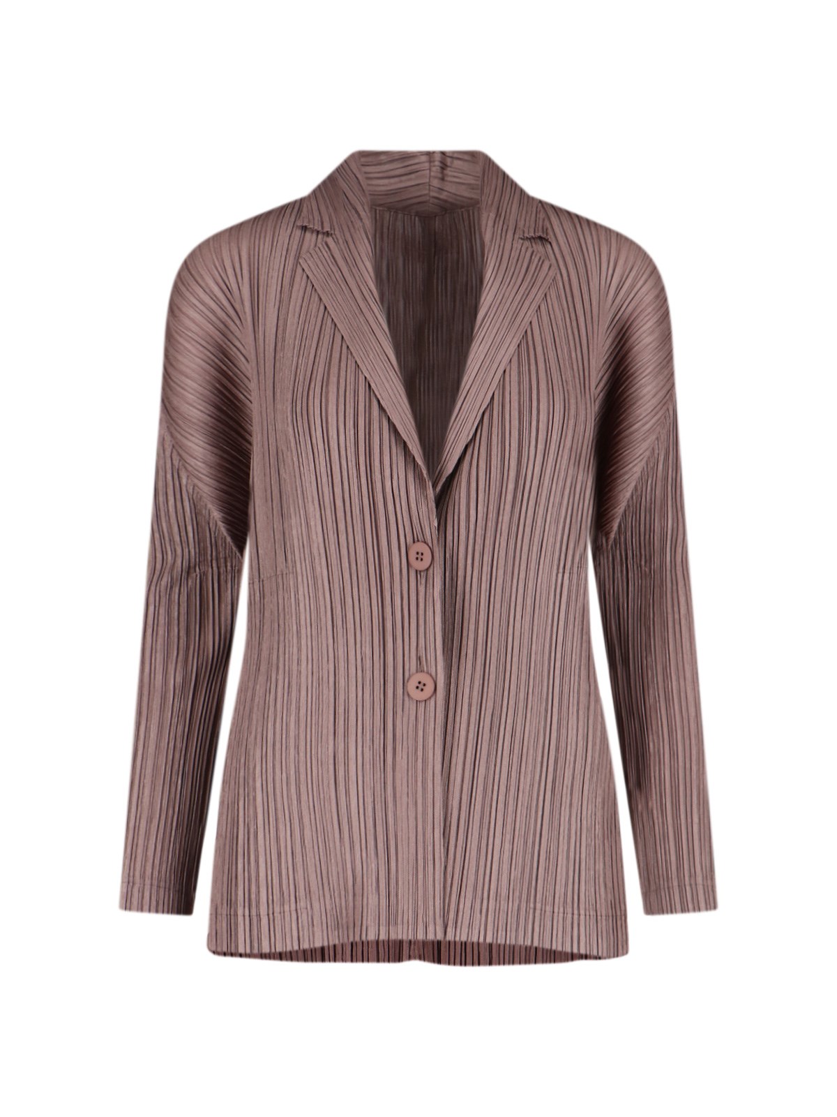 Pleats Please 'plissè' Single-breasted Blazer In Brown
