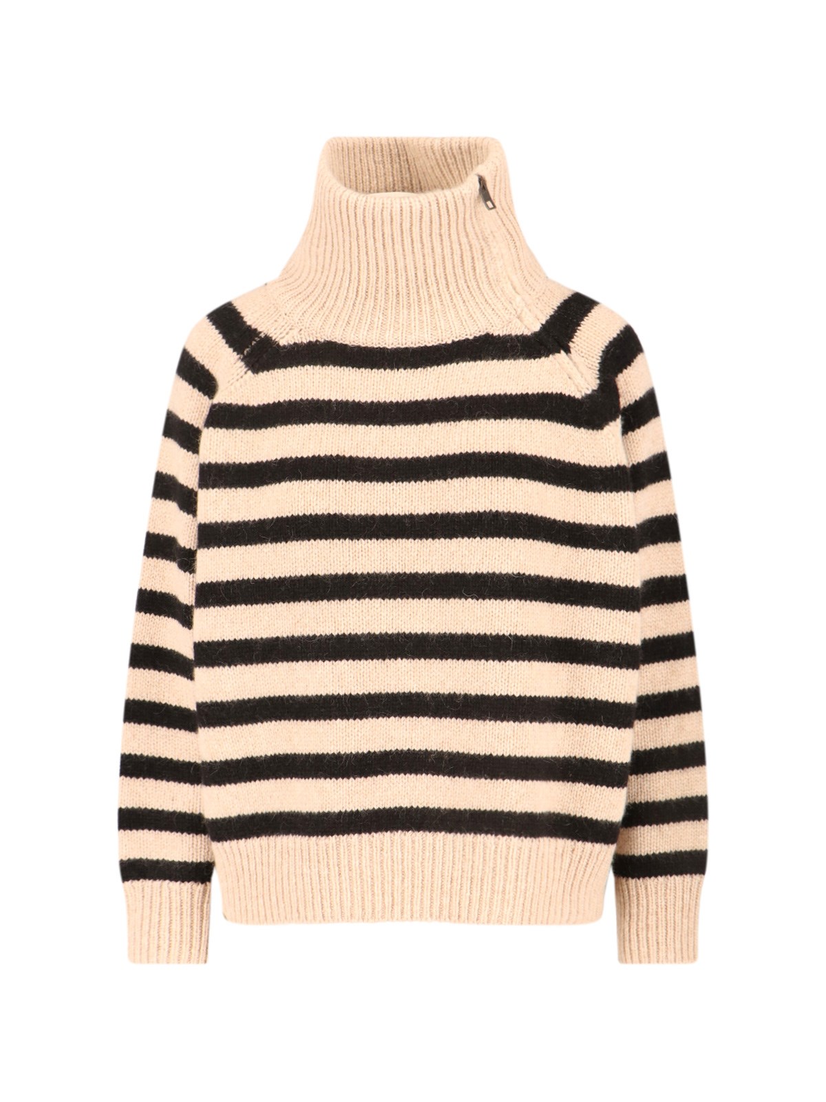 Nili Lotan Striped High Neck Knitwear With Ribbed Cuffs And Hem In Multi