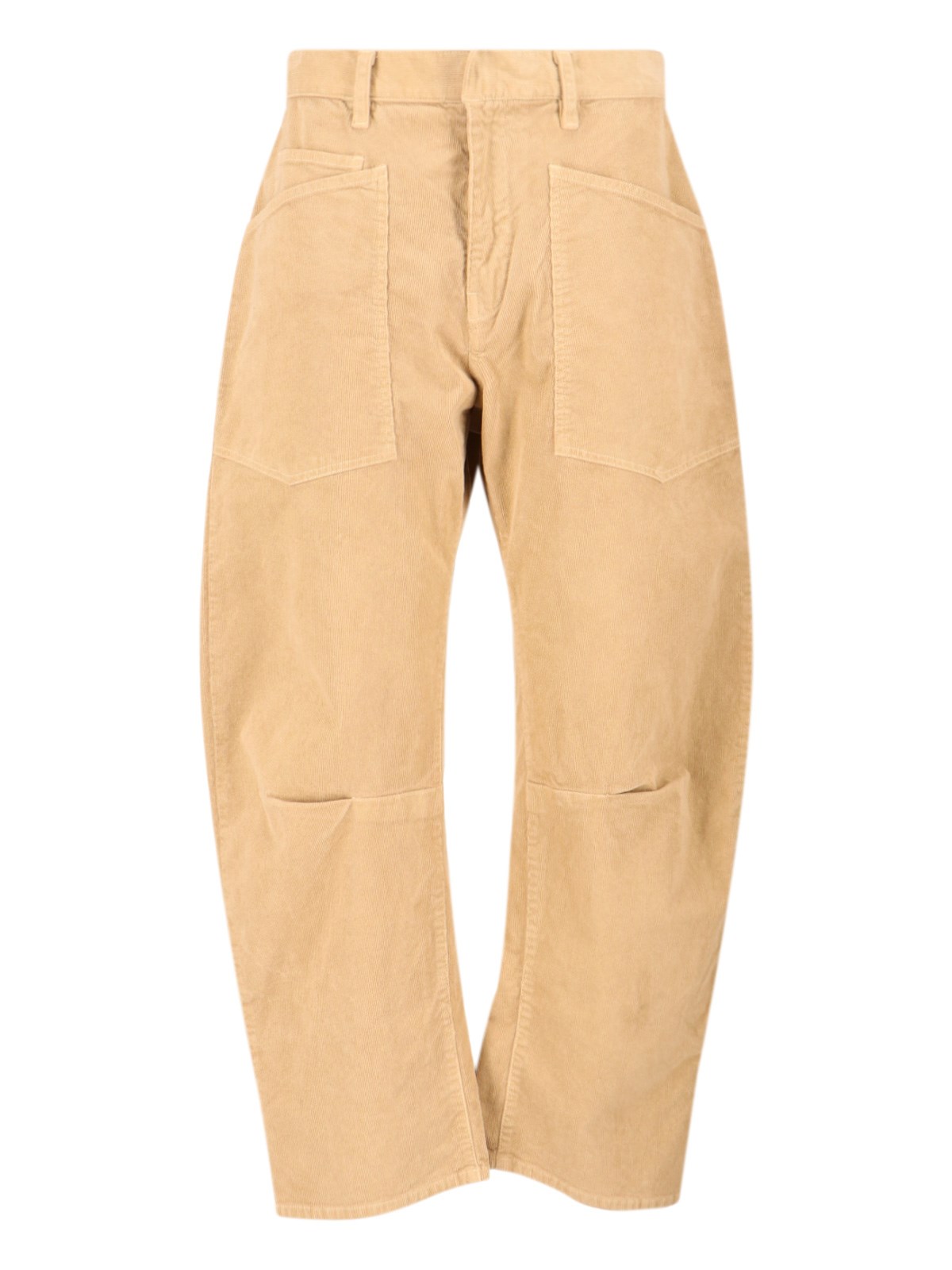 Nili Lotan Textured Corduroy Wide-leg Trousers With Curved Silhouette In Burgundy