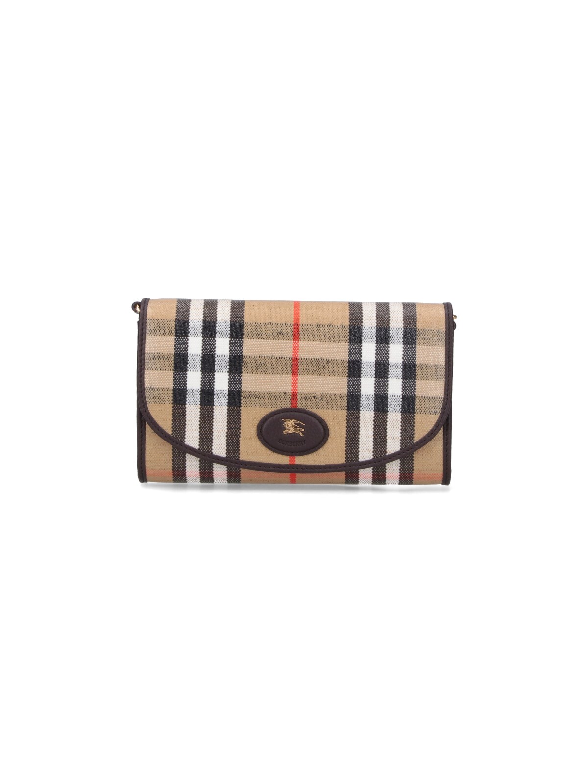 Burberry Wallet With Chain Highlands In Brown