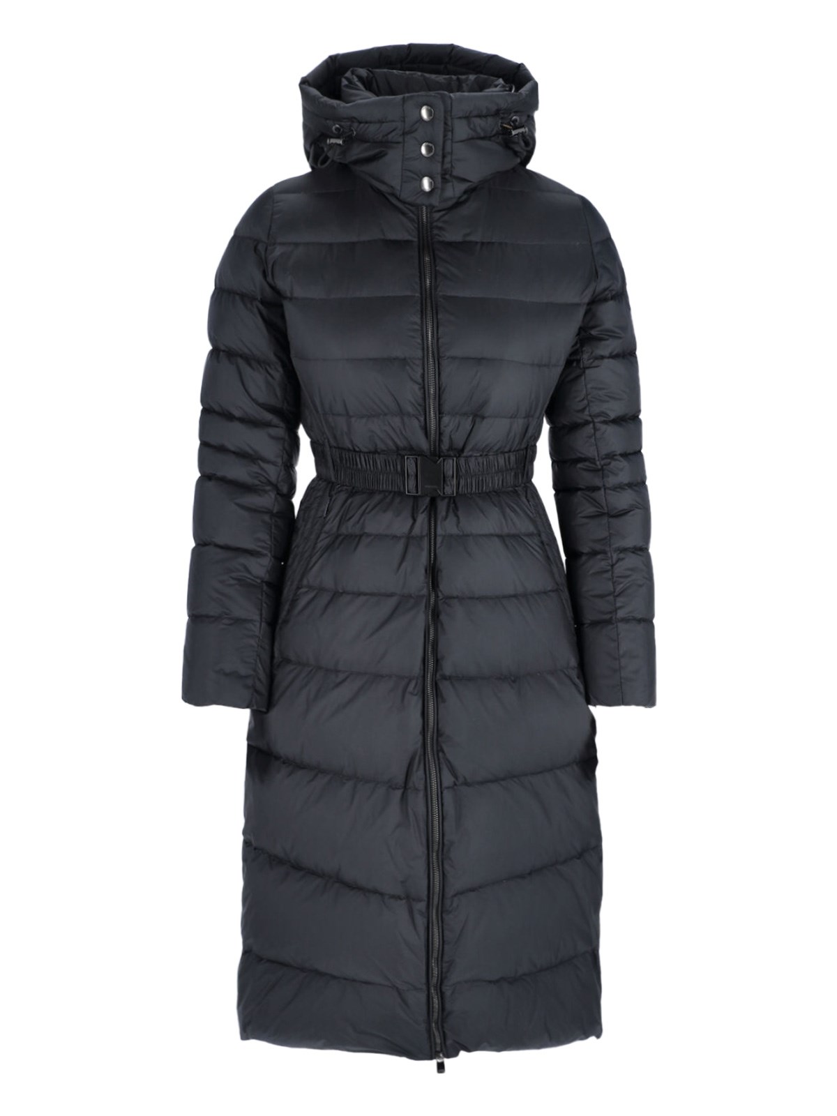 Tatras Quilted Long Jacket High Collar In Blue