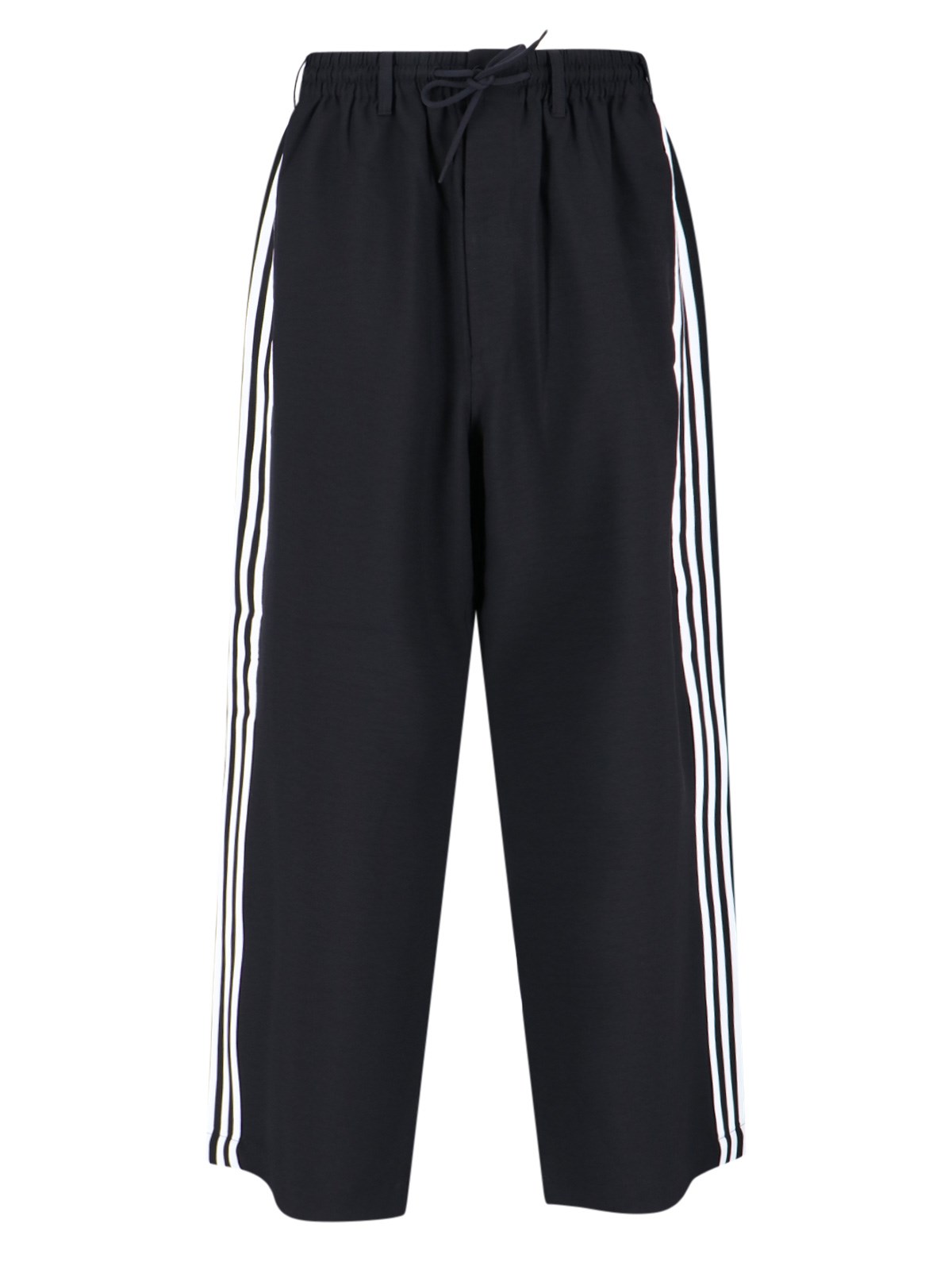Y-3 Straight Trousers With Back Pocket And Side Stripes In Black