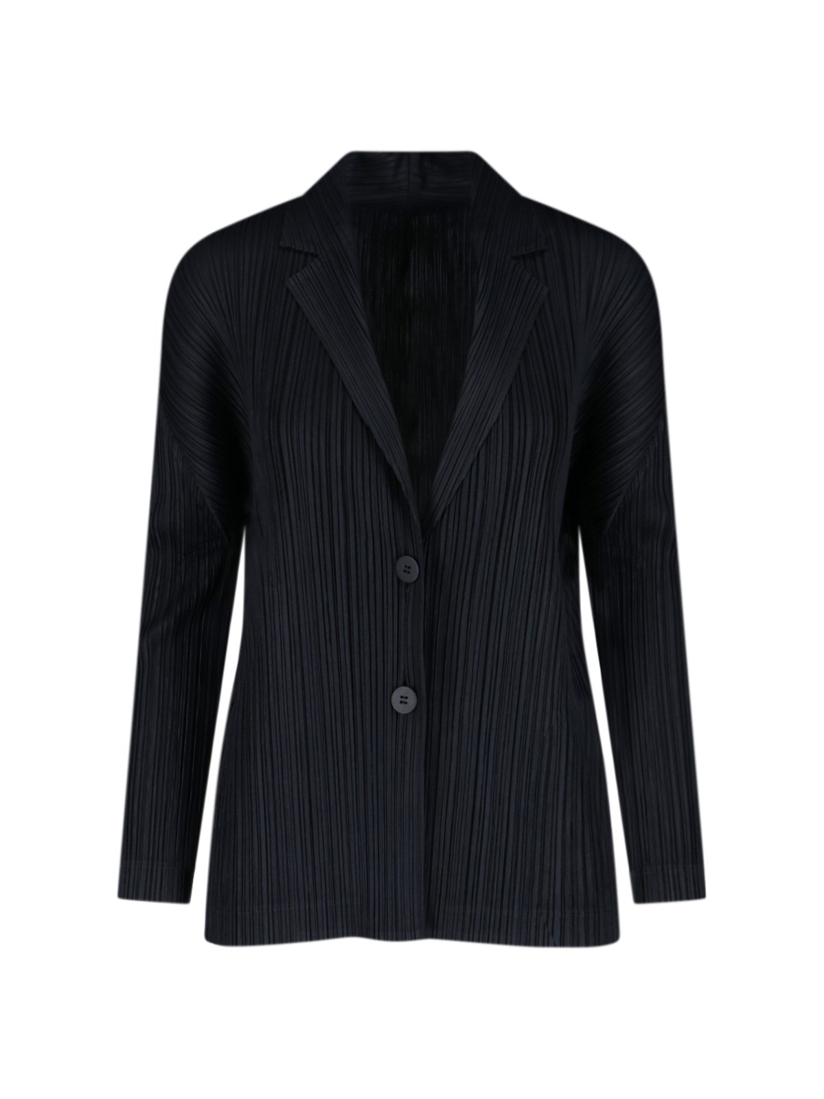 Pleats Please 'plissè' Single-breasted Blazer In Black