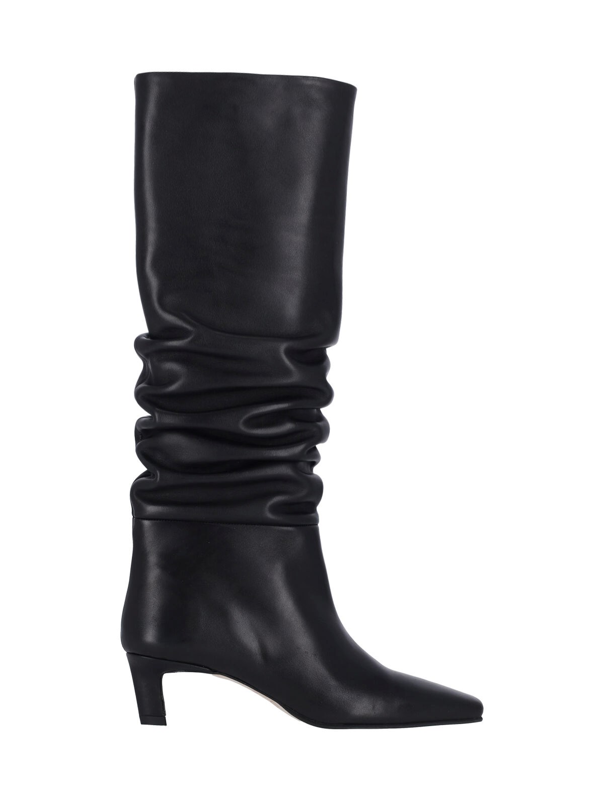 Alohas 50mm Kalila Slouch Calf Leather Boots In Black