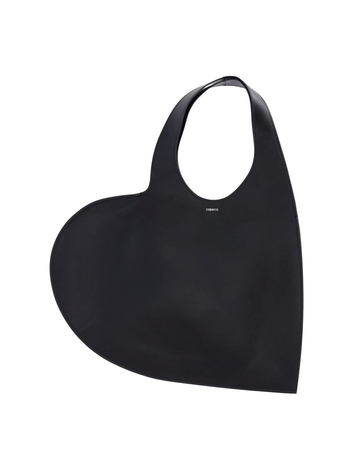 Coperni Heart-shaped Black Bag With Adjustable Shoulder Strap In Black