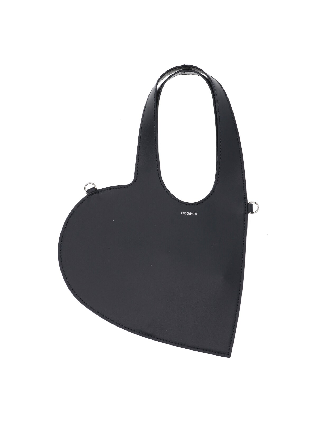 Coperni Heart Shape Top Handle Shoulder Bag In Black