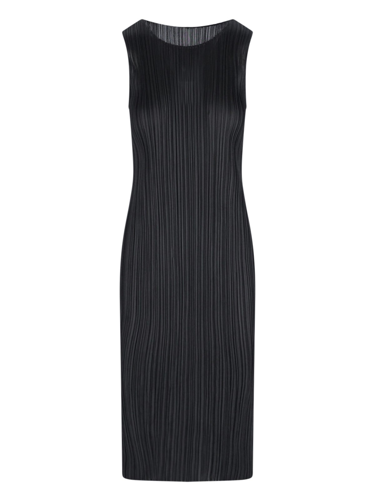 Pleats Please Pleated Midi Dress In Black