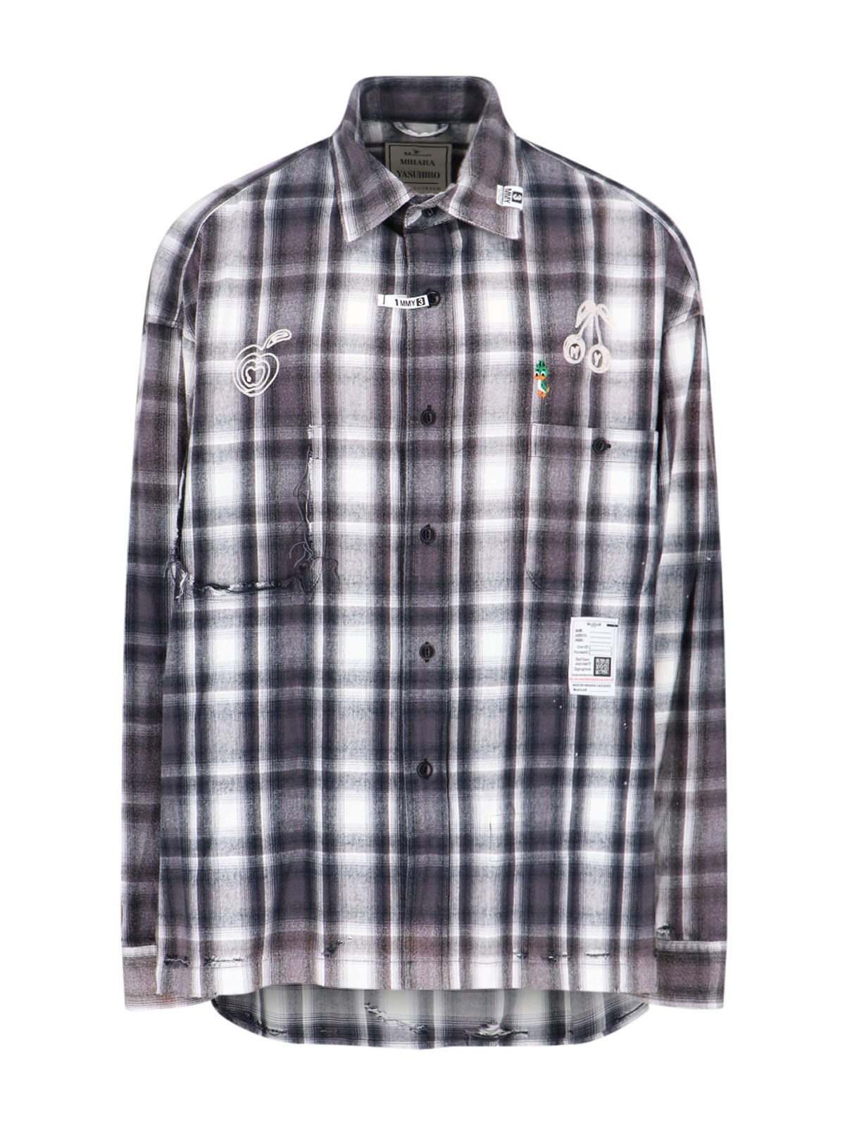 Miharayasuhiro 'vintage Like Check' Shirt In Black