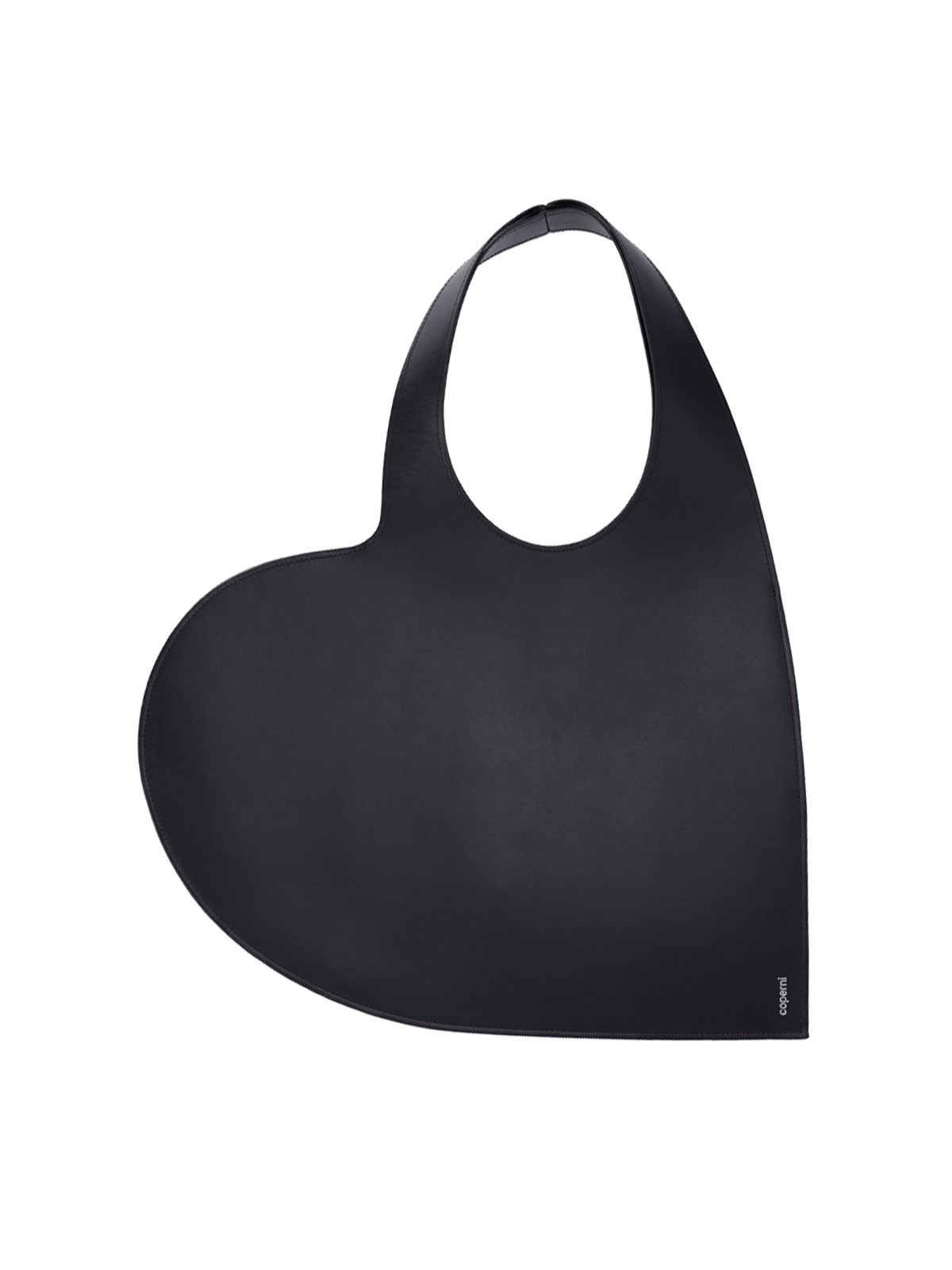 Coperni Heart-shaped Black Bag With Adjustable Shoulder Strap In Black