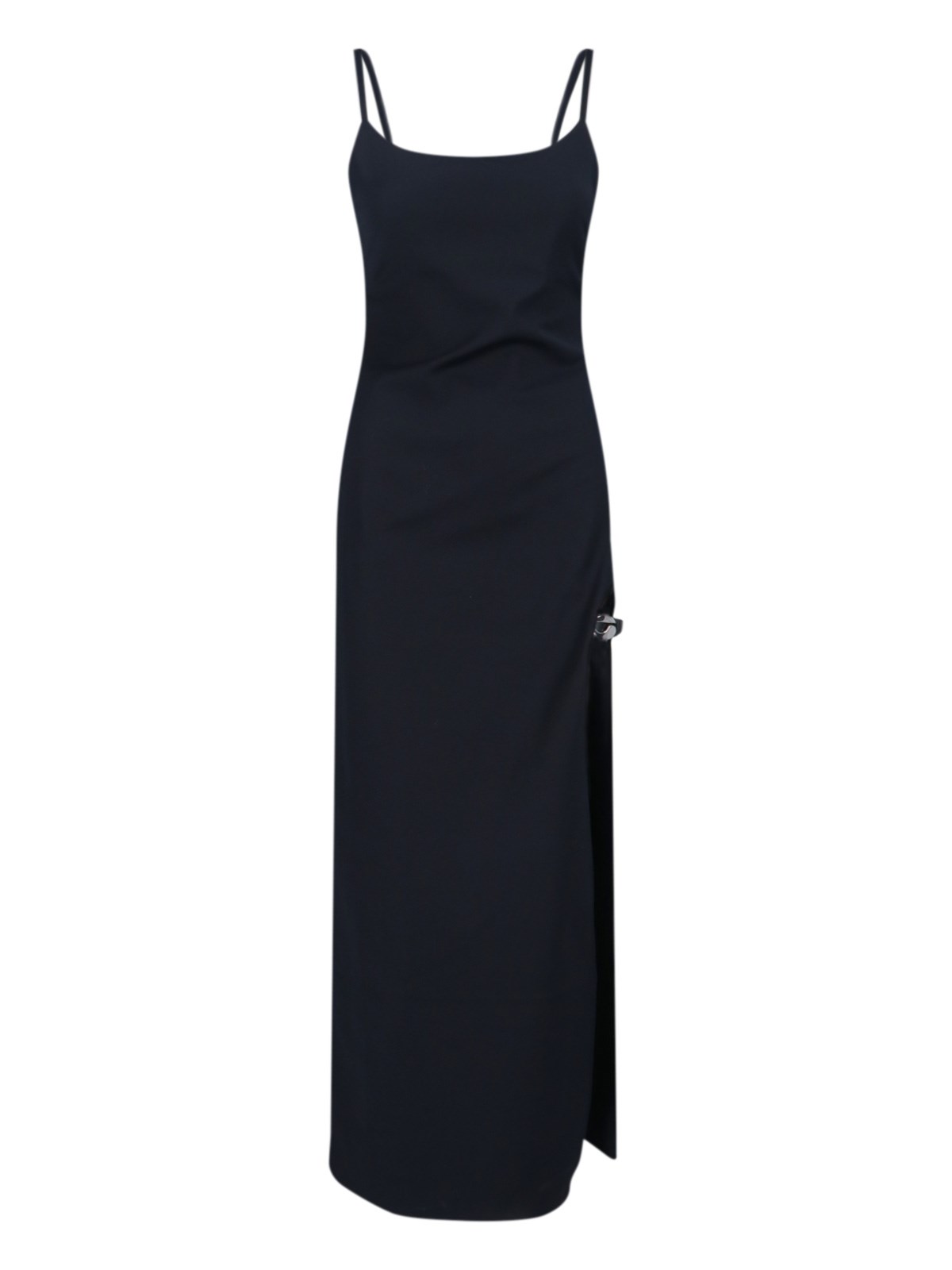 Coperni Sleeveless U-Neck Cotton Blend Dress — Black