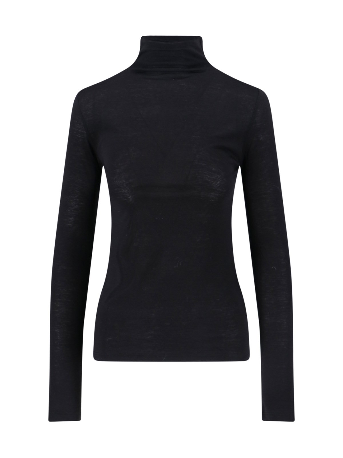 Calvin Klein Wool Blend Top In Black