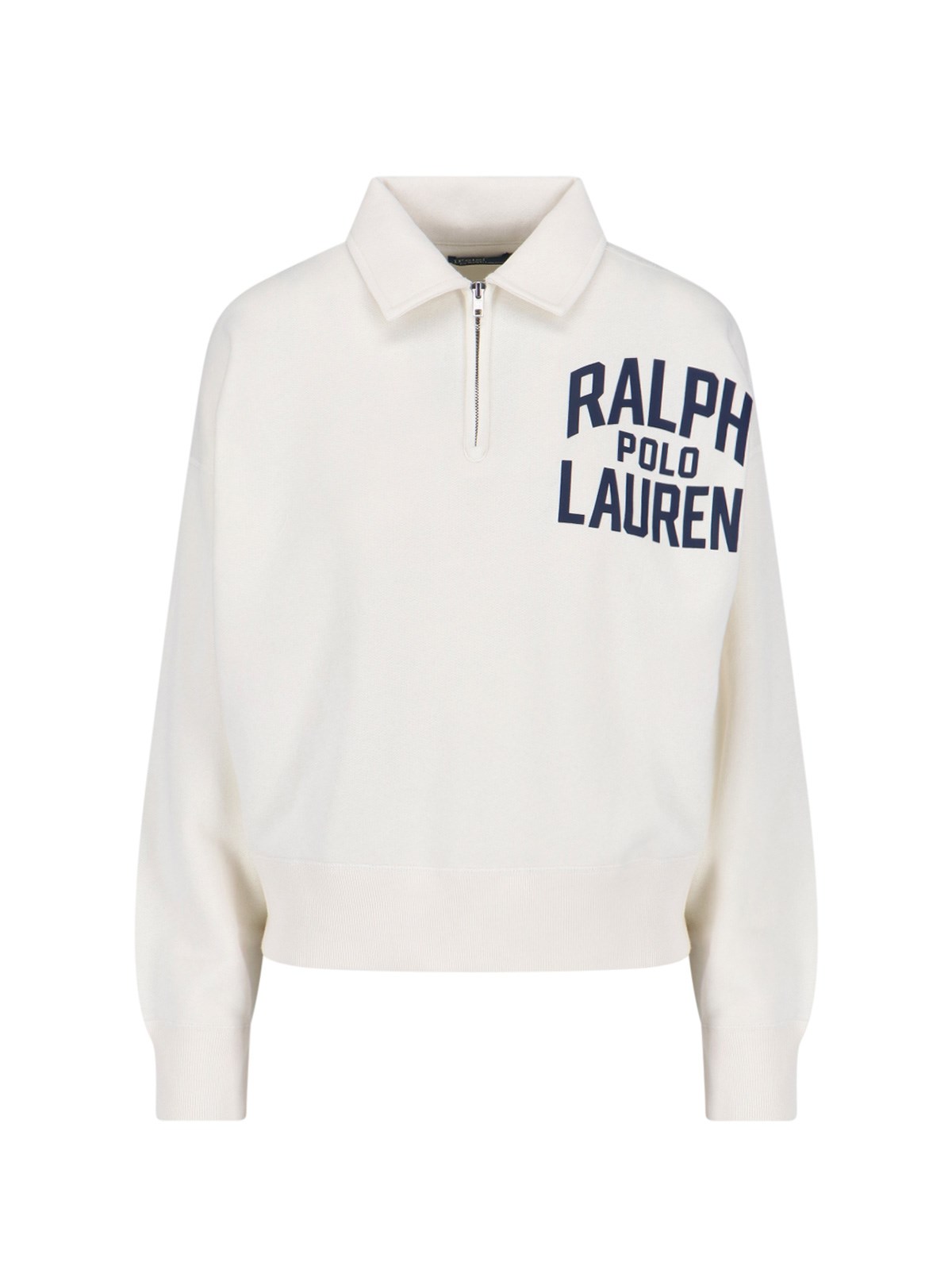 Polo Ralph Lauren Knit Sweatshirt With Ribbed Cuffs And Hem In White