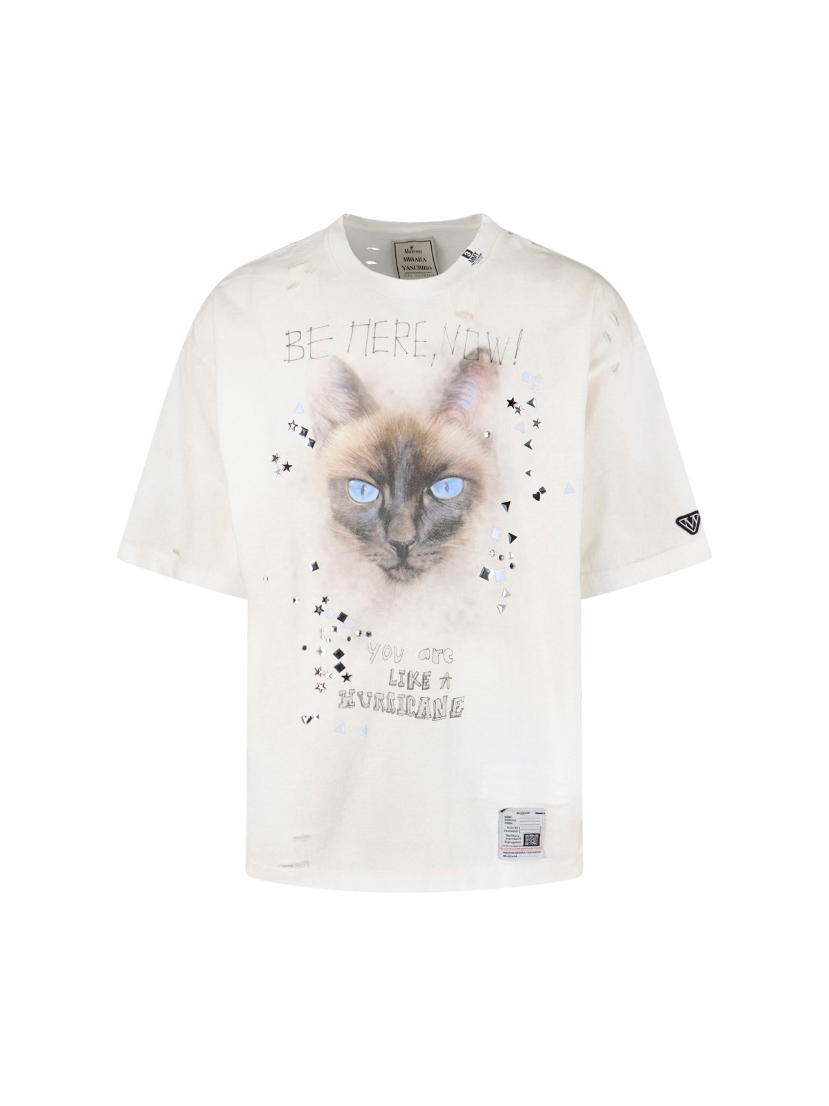 Miharayasuhiro 'cat' Studs T-shirt In White