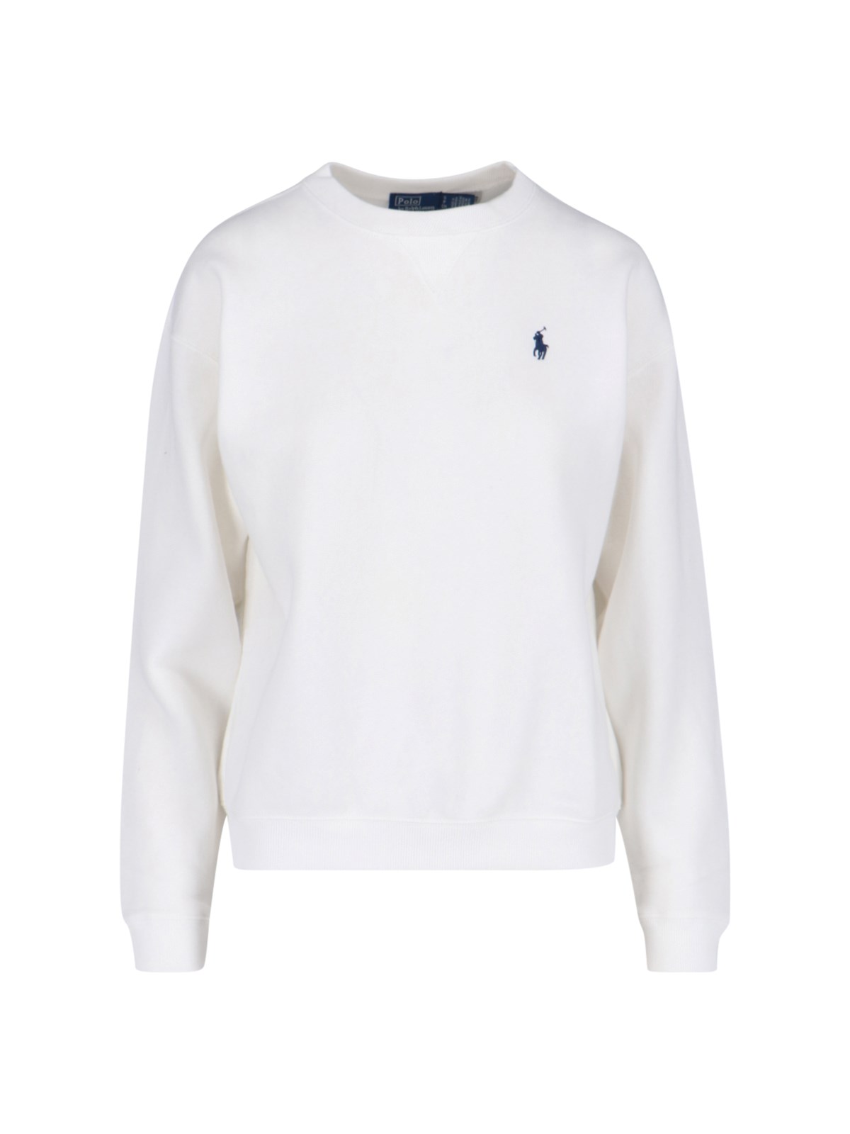 Polo Ralph Lauren Logo Crewneck Sweatshirt In White