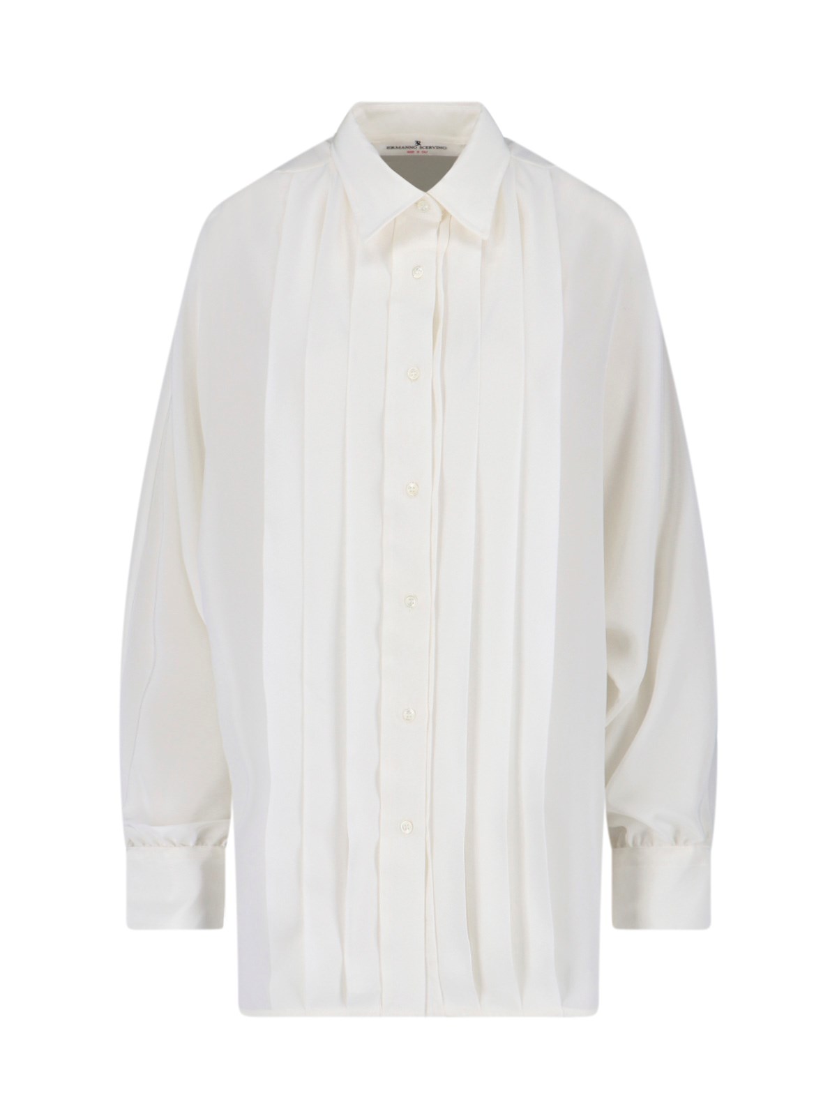 Ermanno Scervino Pleated Shirt In White