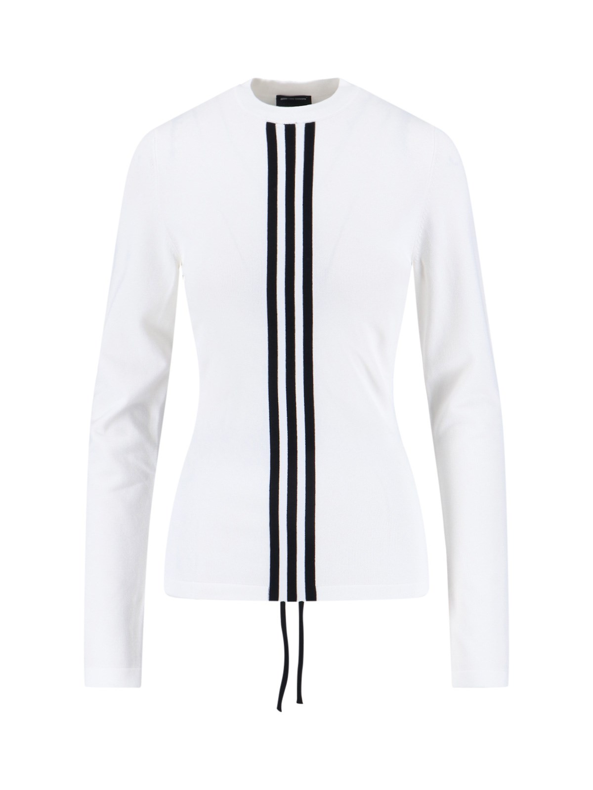 Y-3 Three-stripes Long-sleeved T-shirt In White